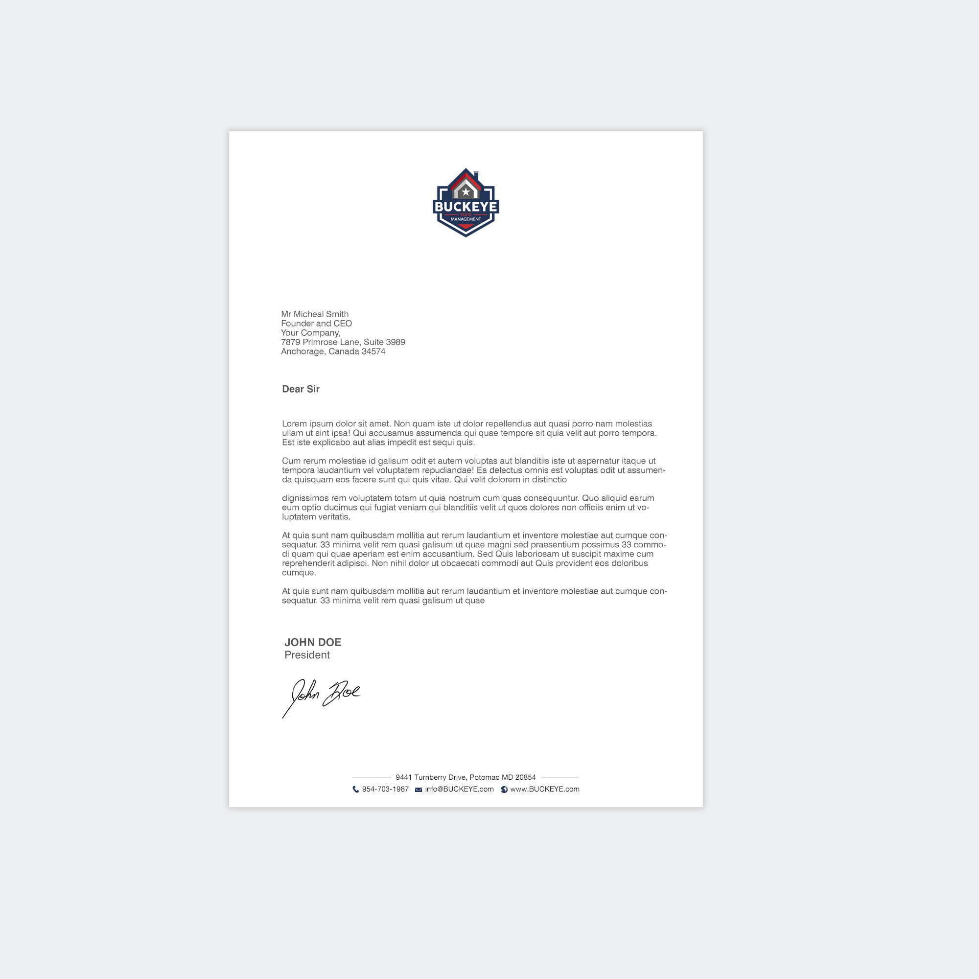 Letterhead Design by chandrayaan.creative for this project | Design #37461790