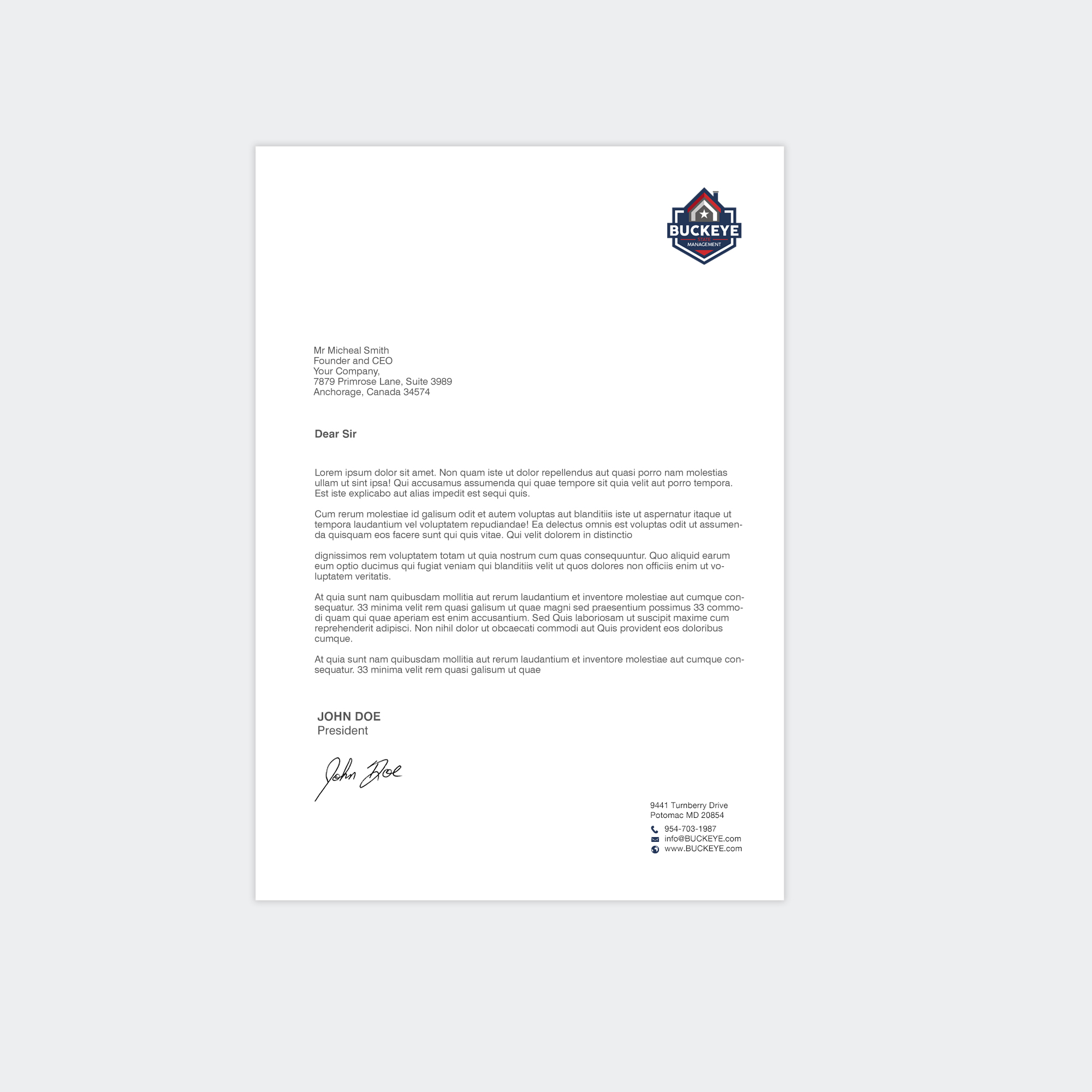 Letterhead Design by chandrayaan.creative for this project | Design #37461791