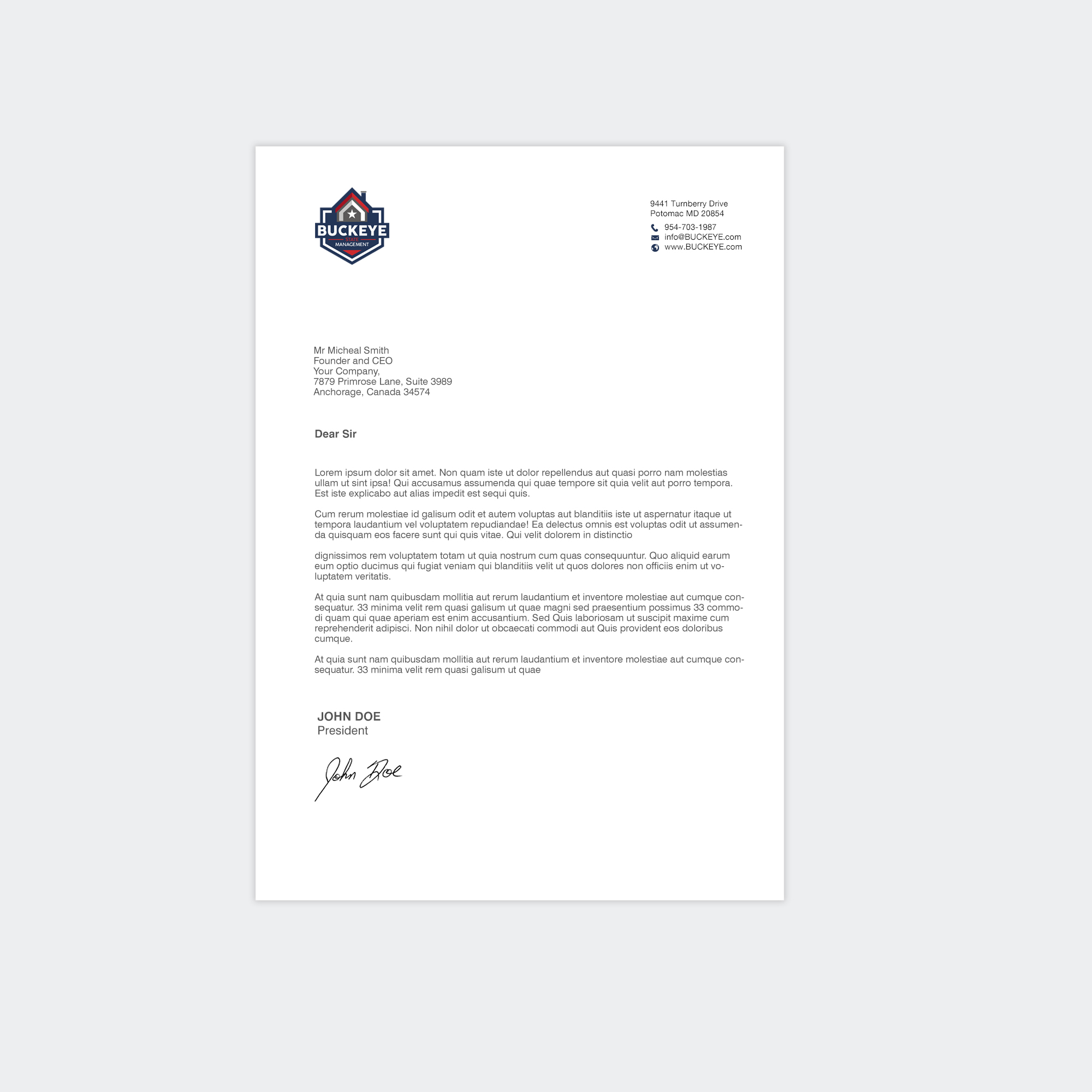 Letterhead Design by chandrayaan.creative for this project | Design #37461792