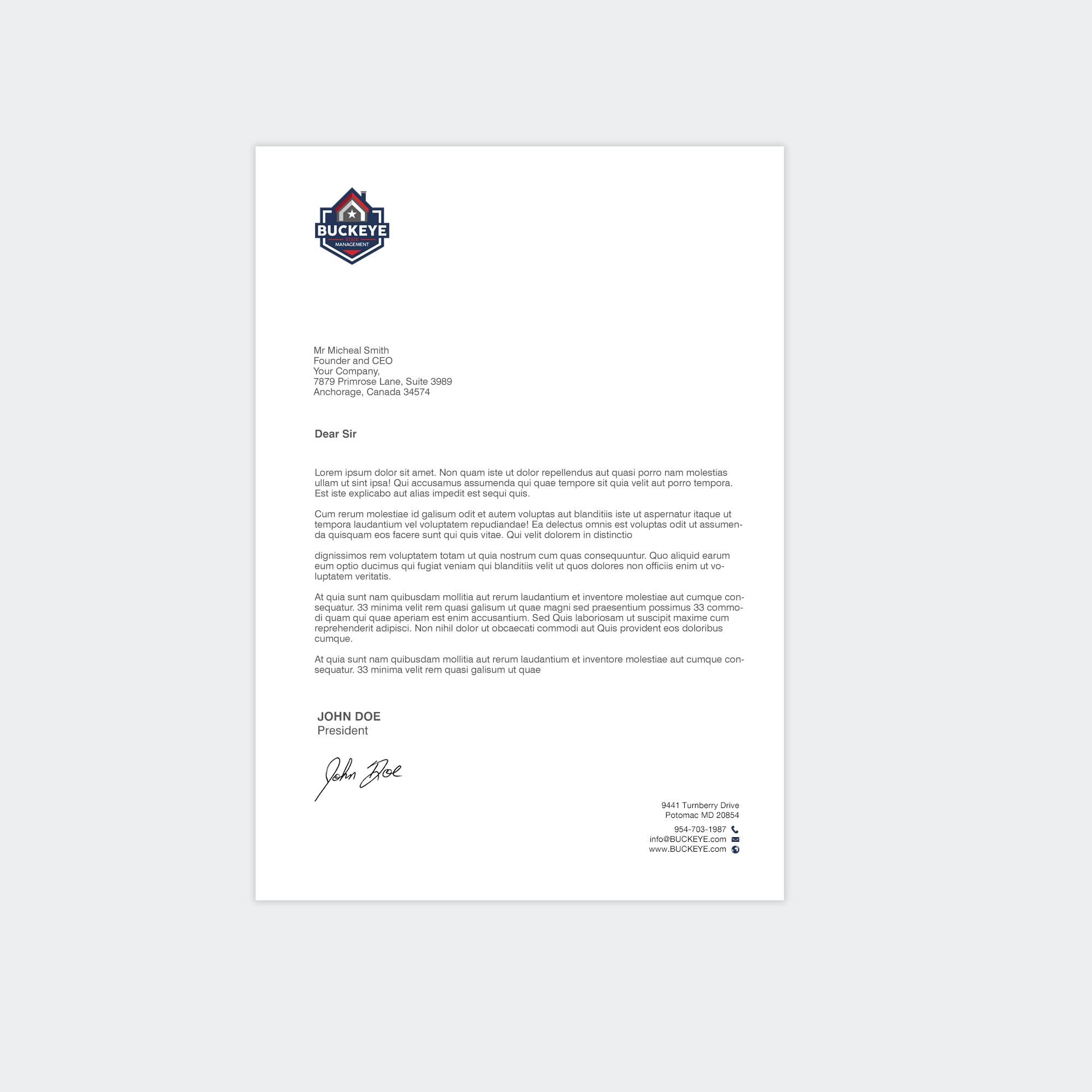 Letterhead Design by chandrayaan.creative for this project | Design #37461793