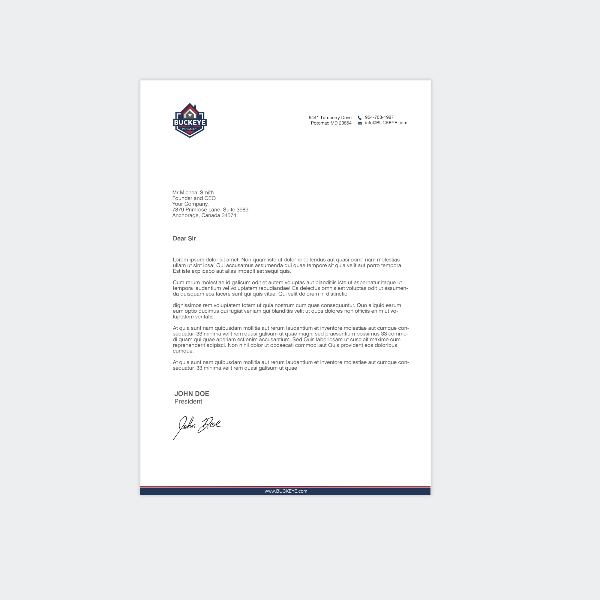 Letterhead Design by chandrayaan.creative for this project | Design #37461797