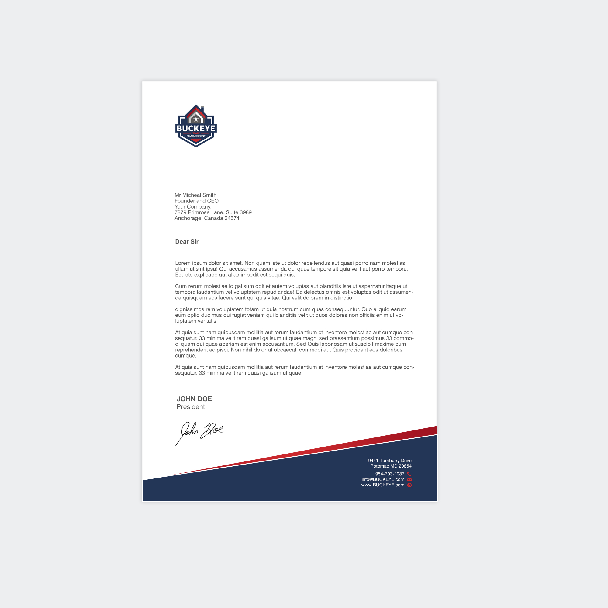 Letterhead Design by chandrayaan.creative for this project | Design #37461874
