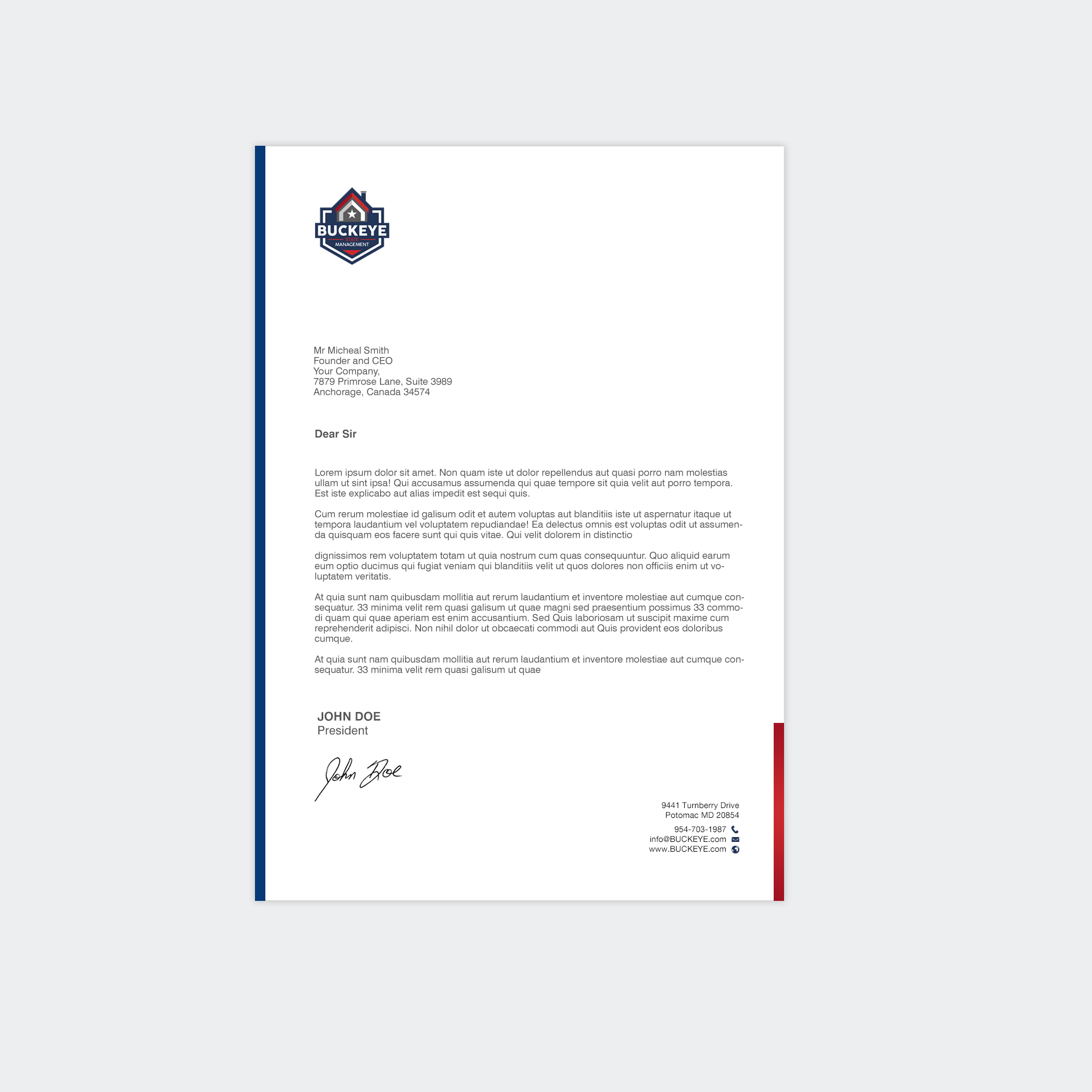 Letterhead Design by chandrayaan.creative for this project | Design #37461876