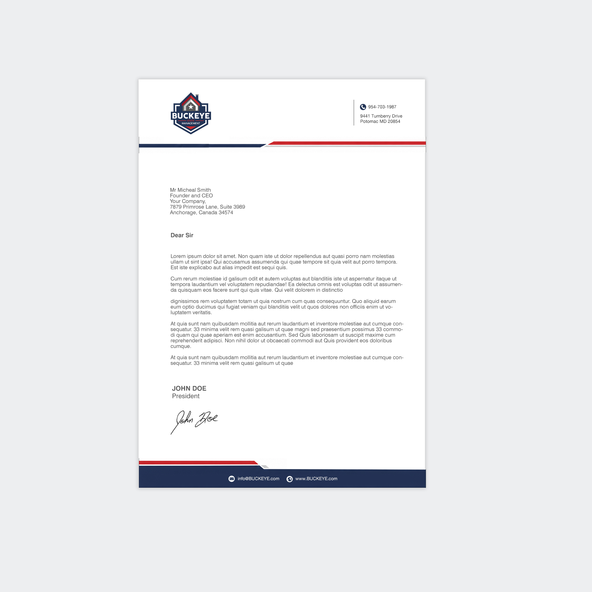 Letterhead Design by chandrayaan.creative for this project | Design #37461877