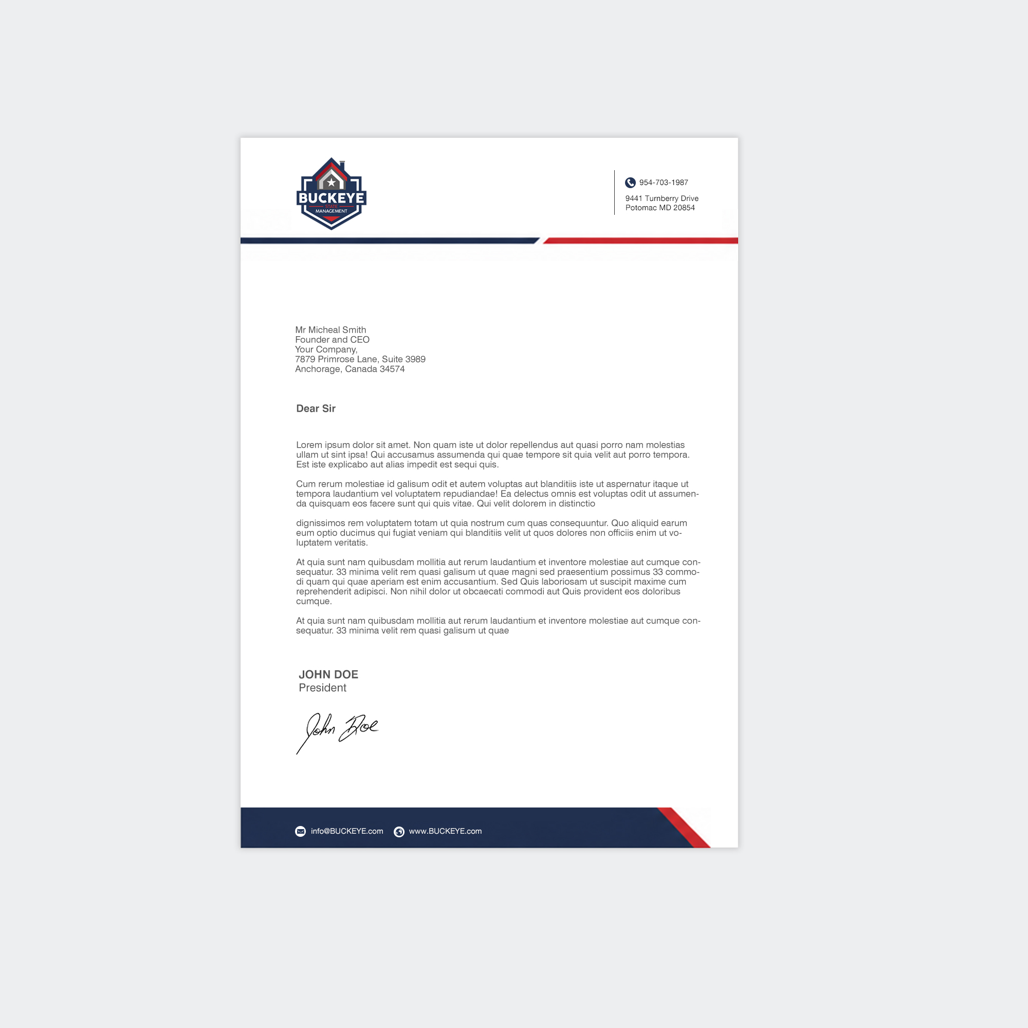 Letterhead Design by chandrayaan.creative for this project | Design #37461880