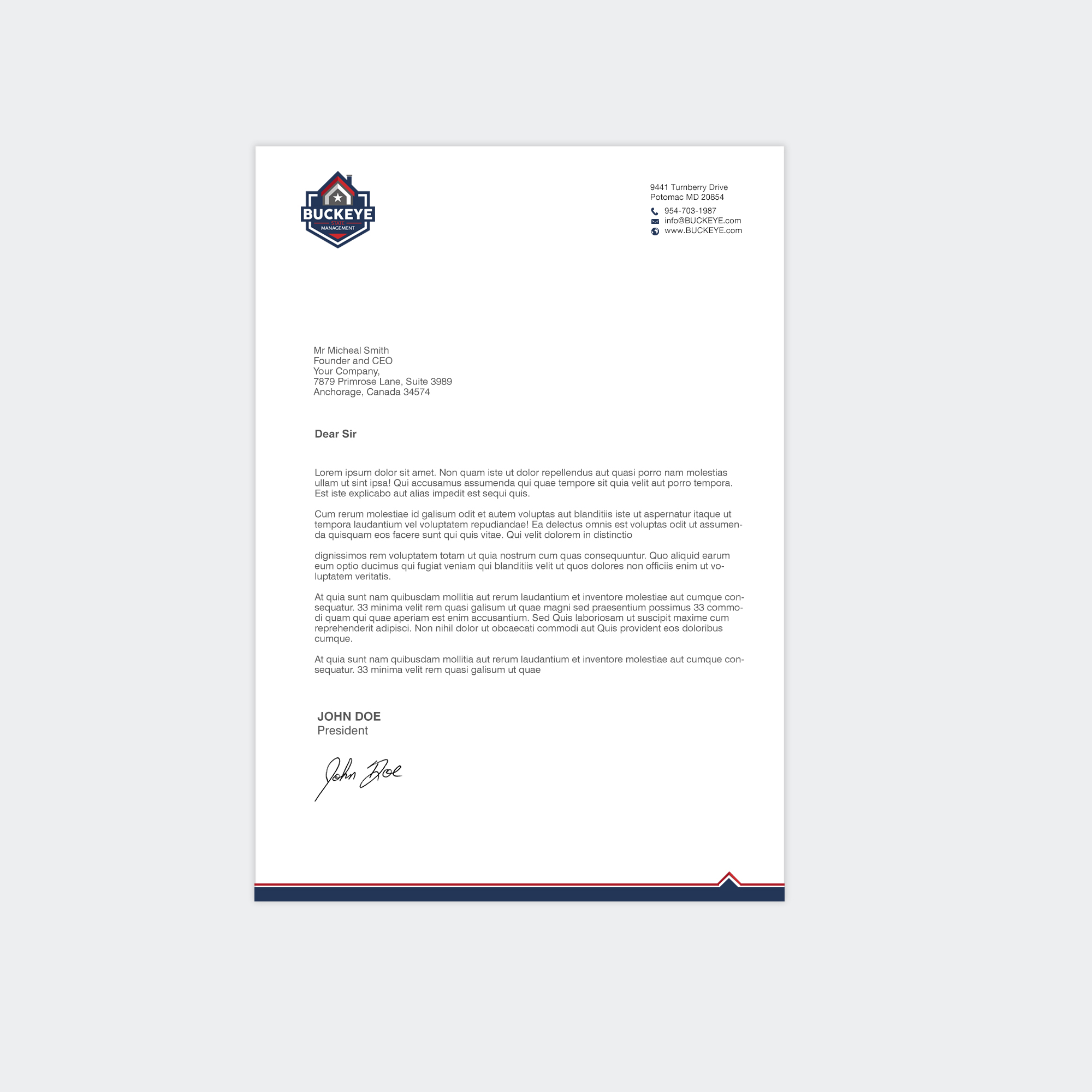 Letterhead Design by chandrayaan.creative for this project | Design #37462299