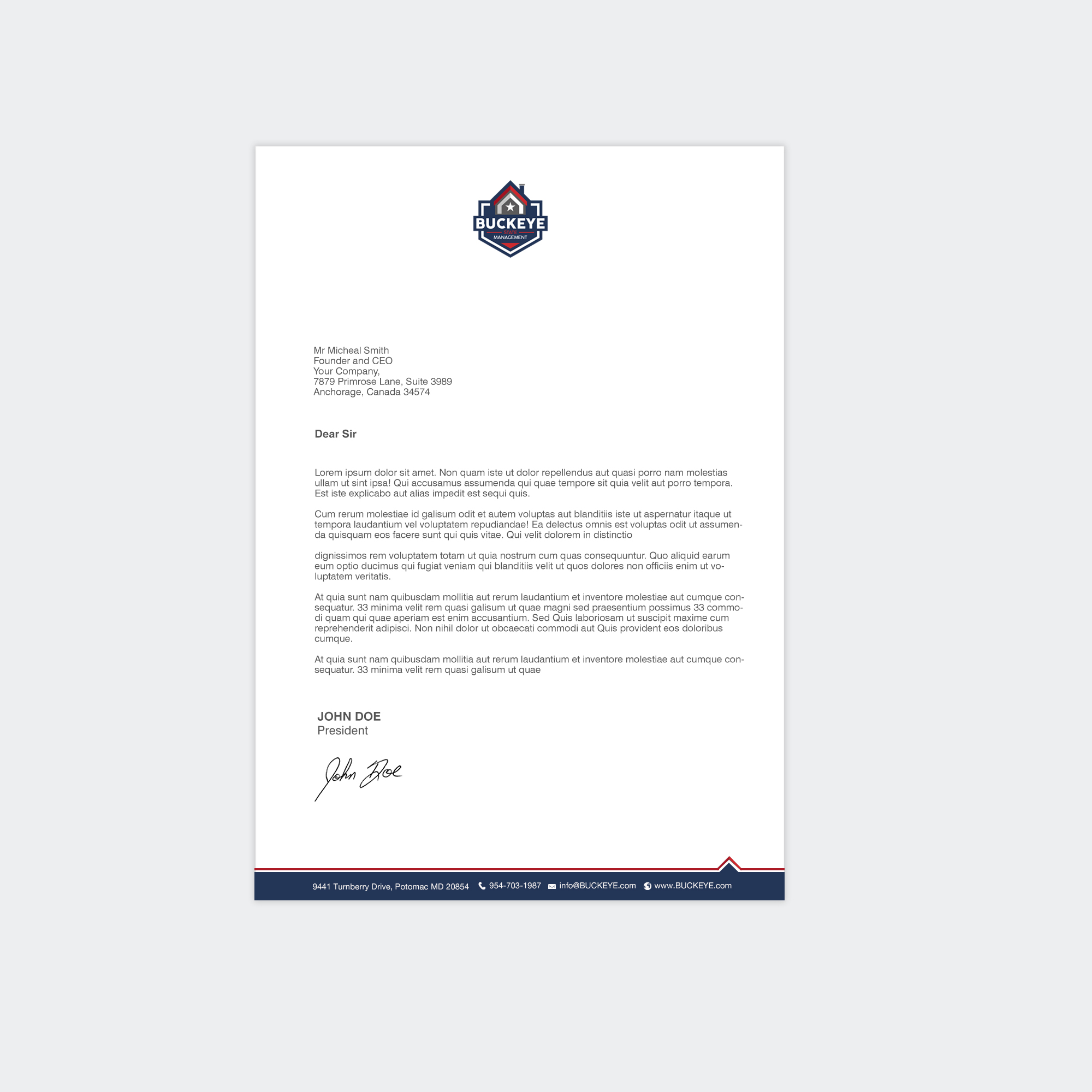 Letterhead Design by chandrayaan.creative for this project | Design #37462303