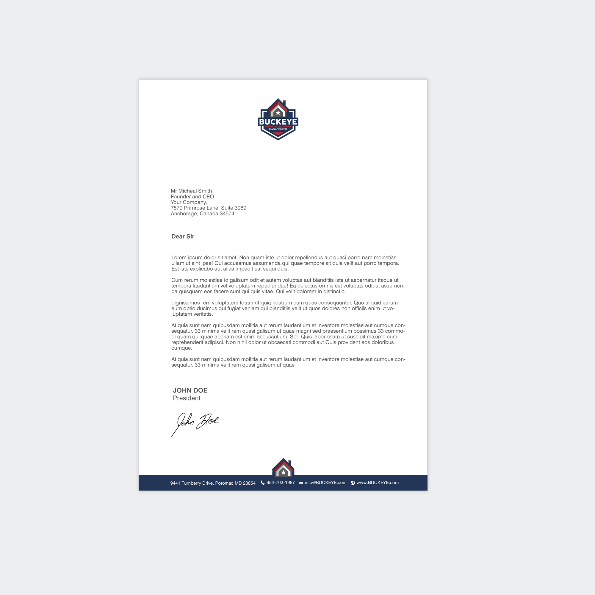 Letterhead Design by chandrayaan.creative for this project | Design #37462311