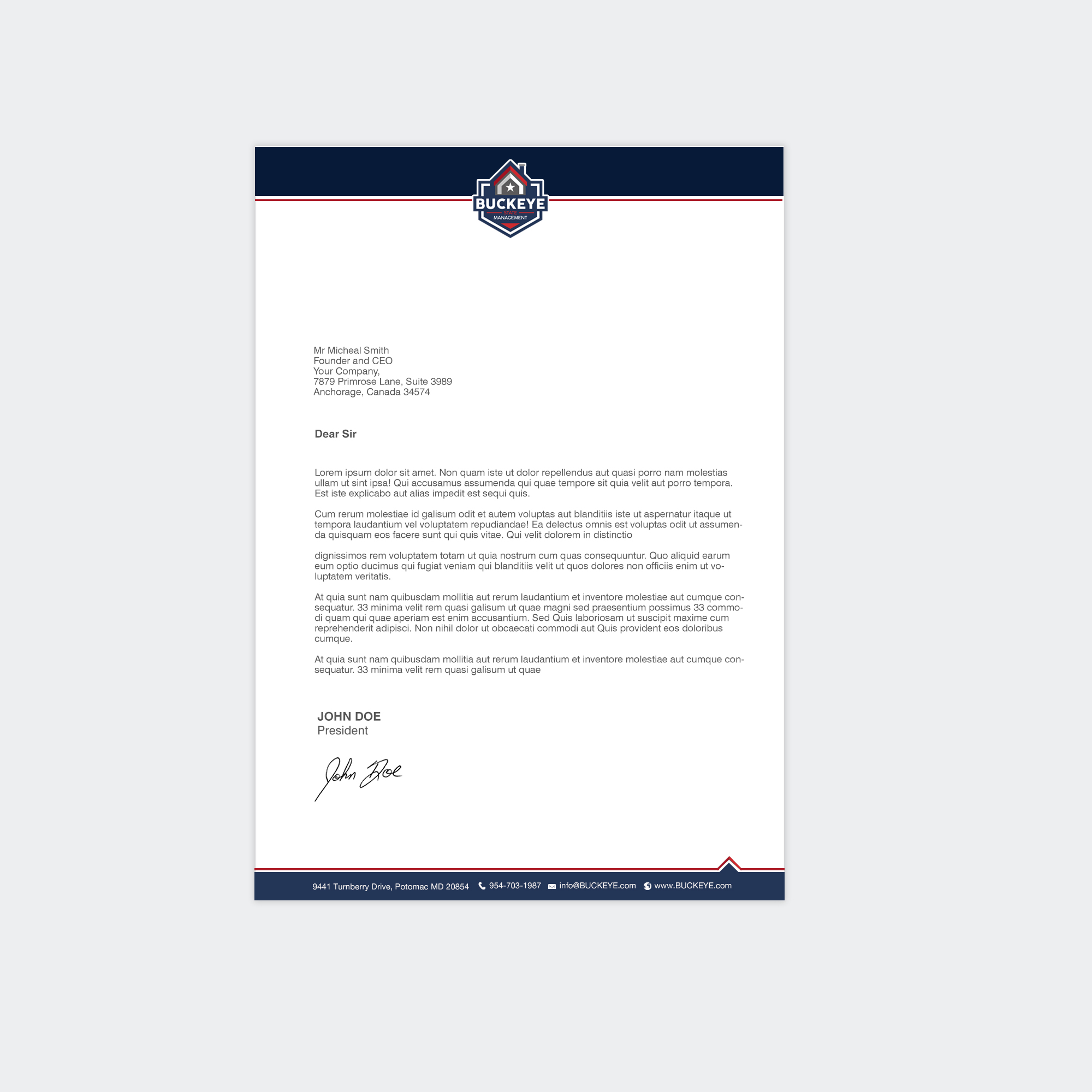 Letterhead Design by chandrayaan.creative for this project | Design #37462314