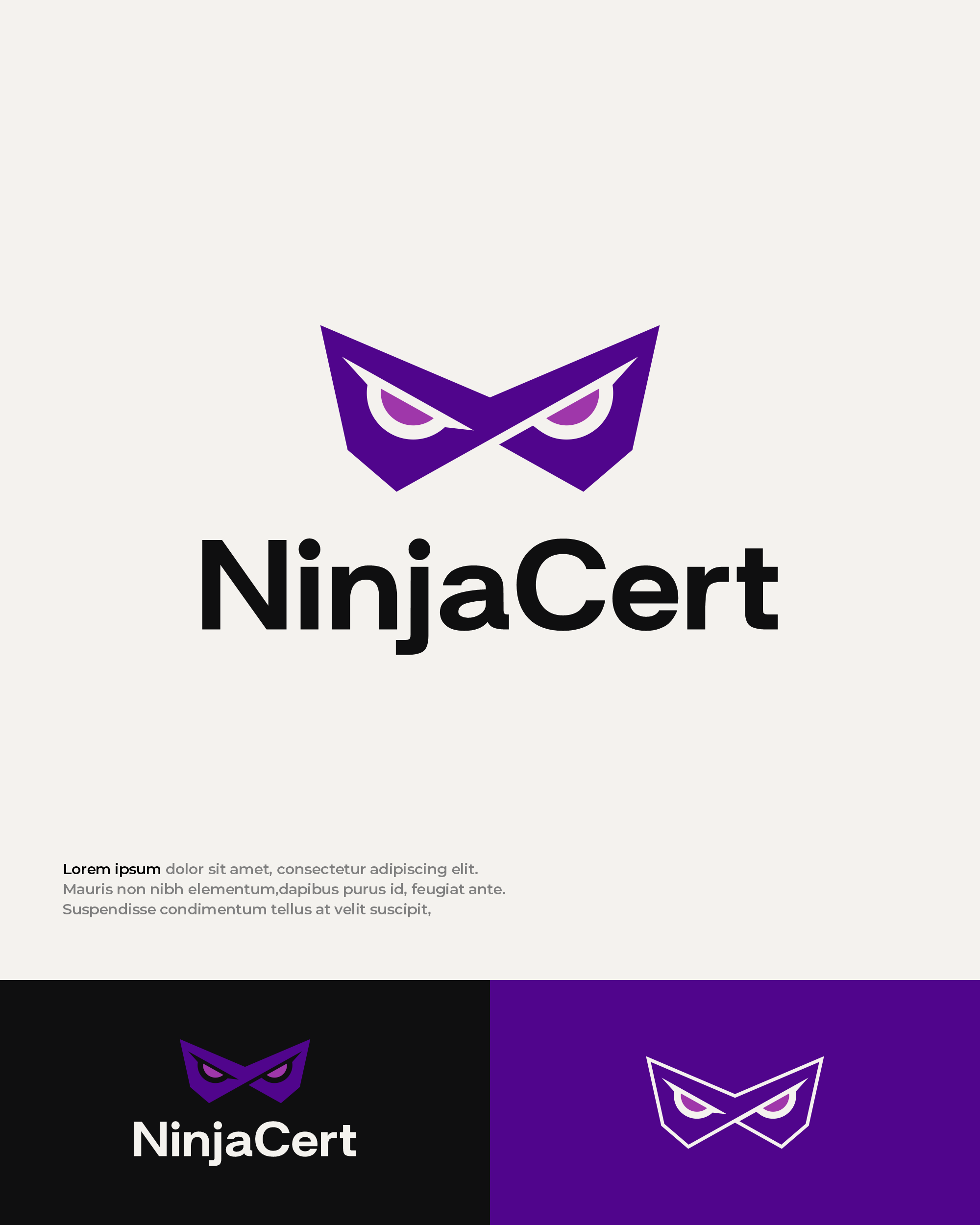 Logo Design by Mantra™ for NinjaCert, LLC | Design #37468077