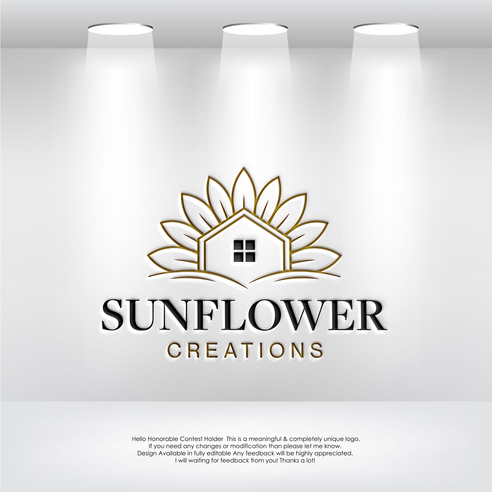 Logo Design by LogoEon for Sunflower Creations | Design #37472468