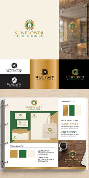 Logo Design by Gol D Roger™ for Sunflower Creations | Design: #37489949