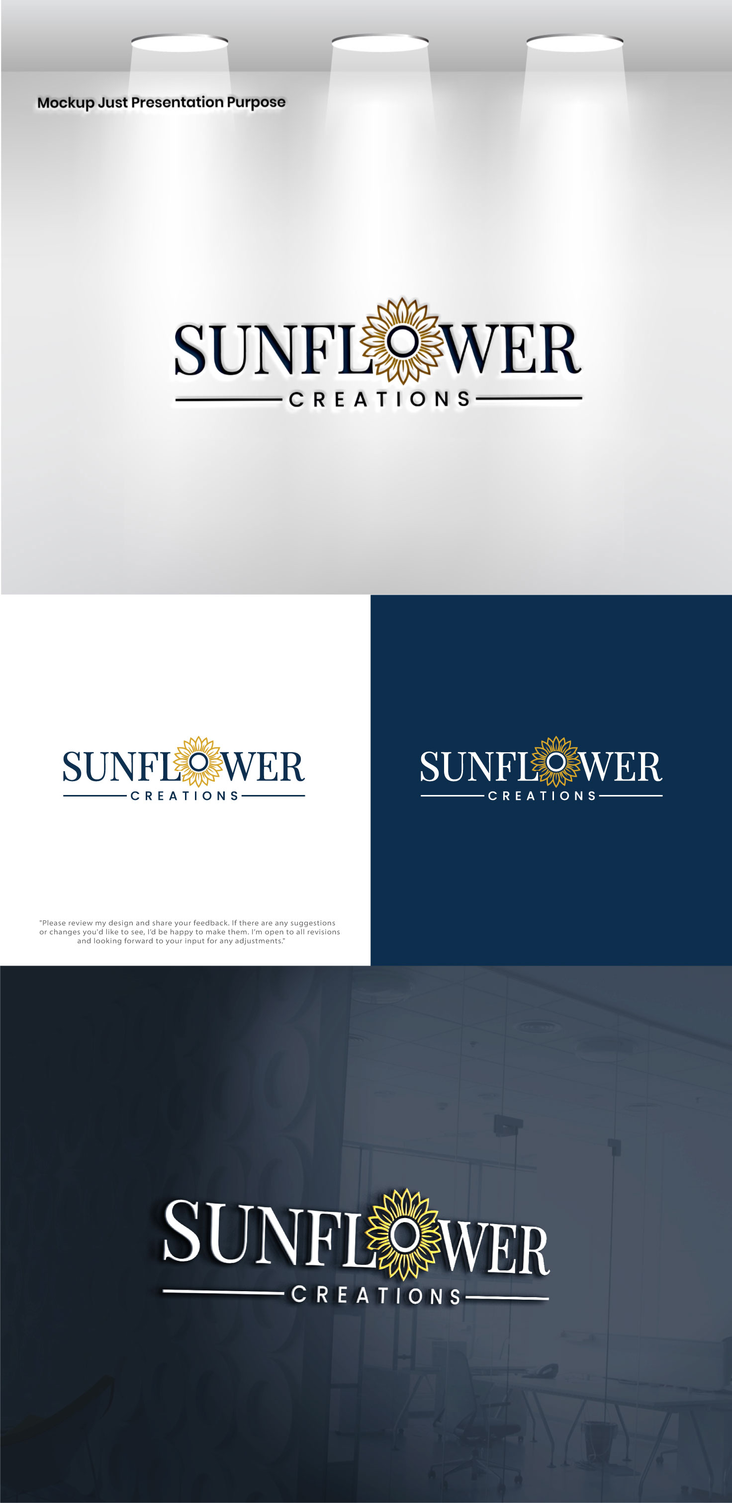 Logo Design by Pixel Signature for Sunflower Creations | Design #37477668