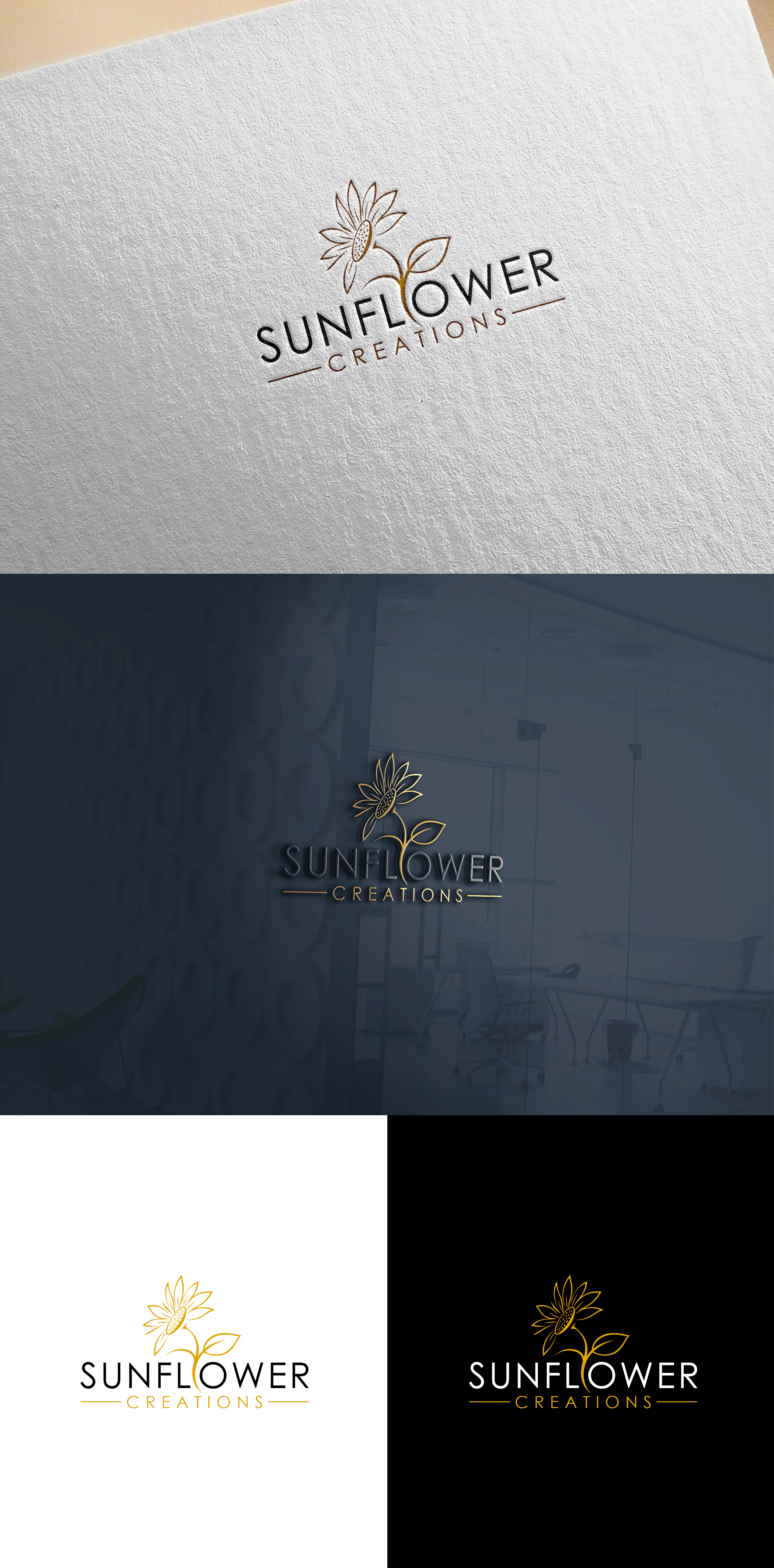 Logo Design by Rahmina for Sunflower Creations | Design #37489368