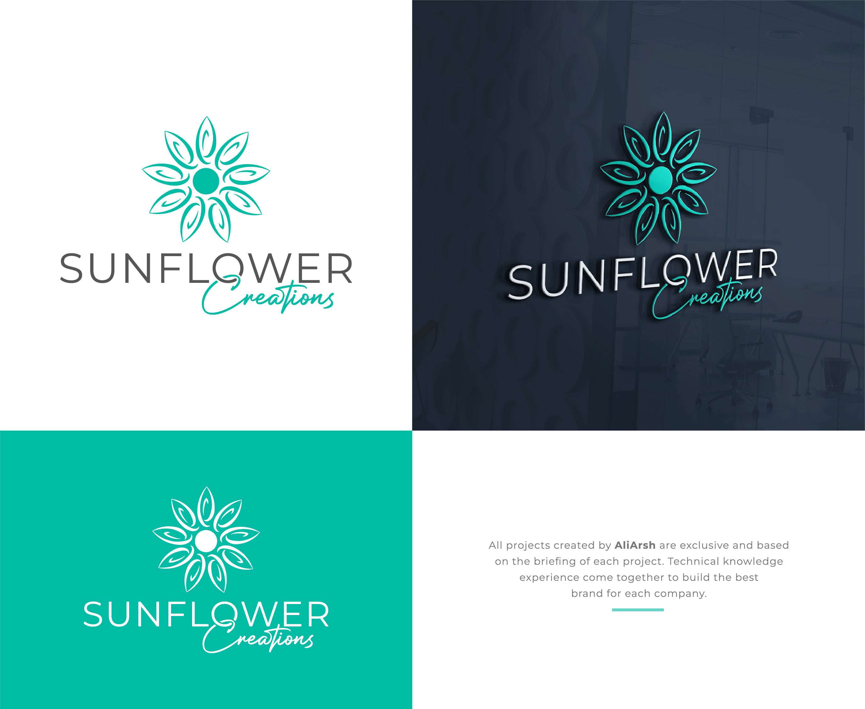 Logo Design by AliArsh for Sunflower Creations | Design #37485257