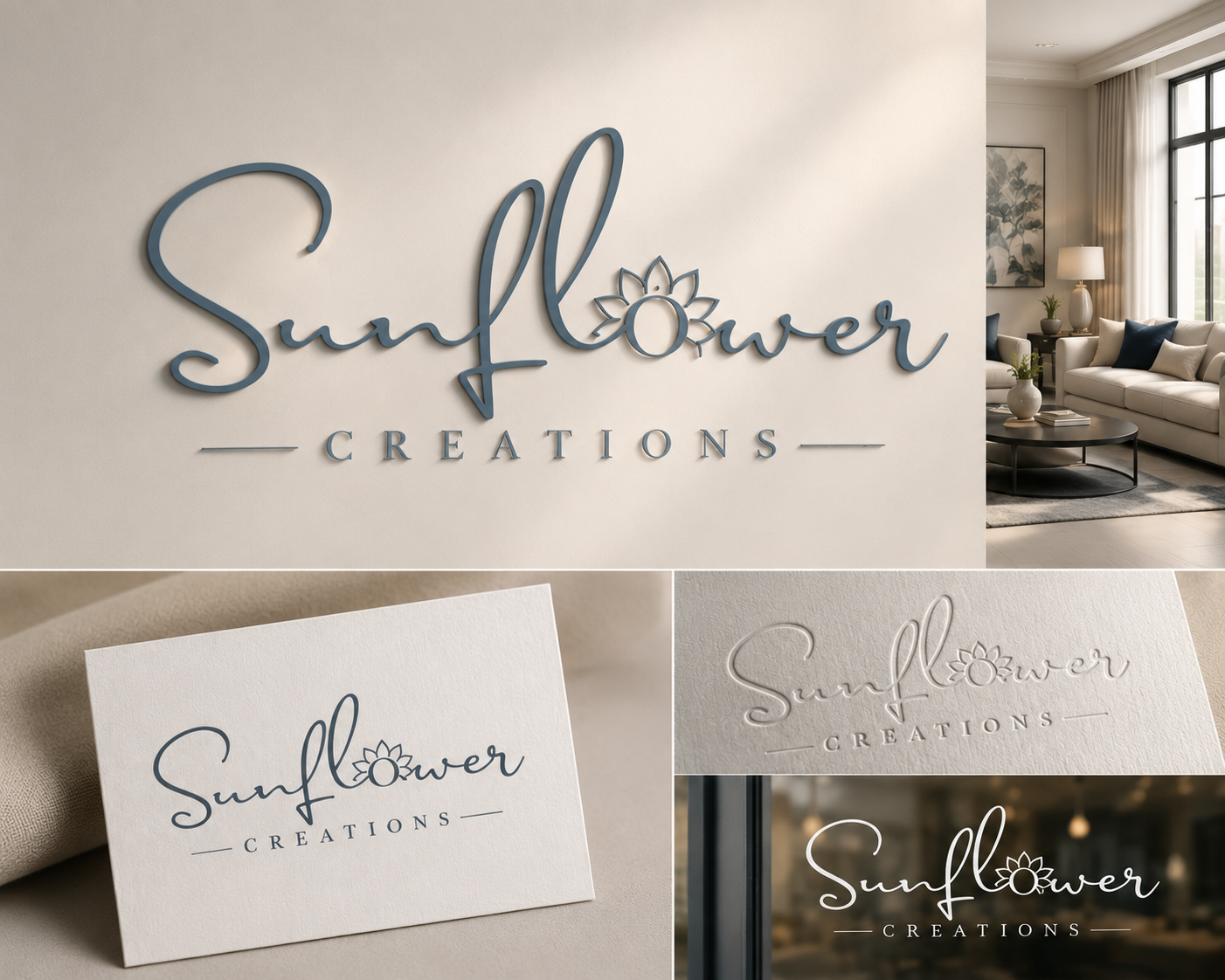 Logo Design by Emjey for Sunflower Creations | Design #37473600