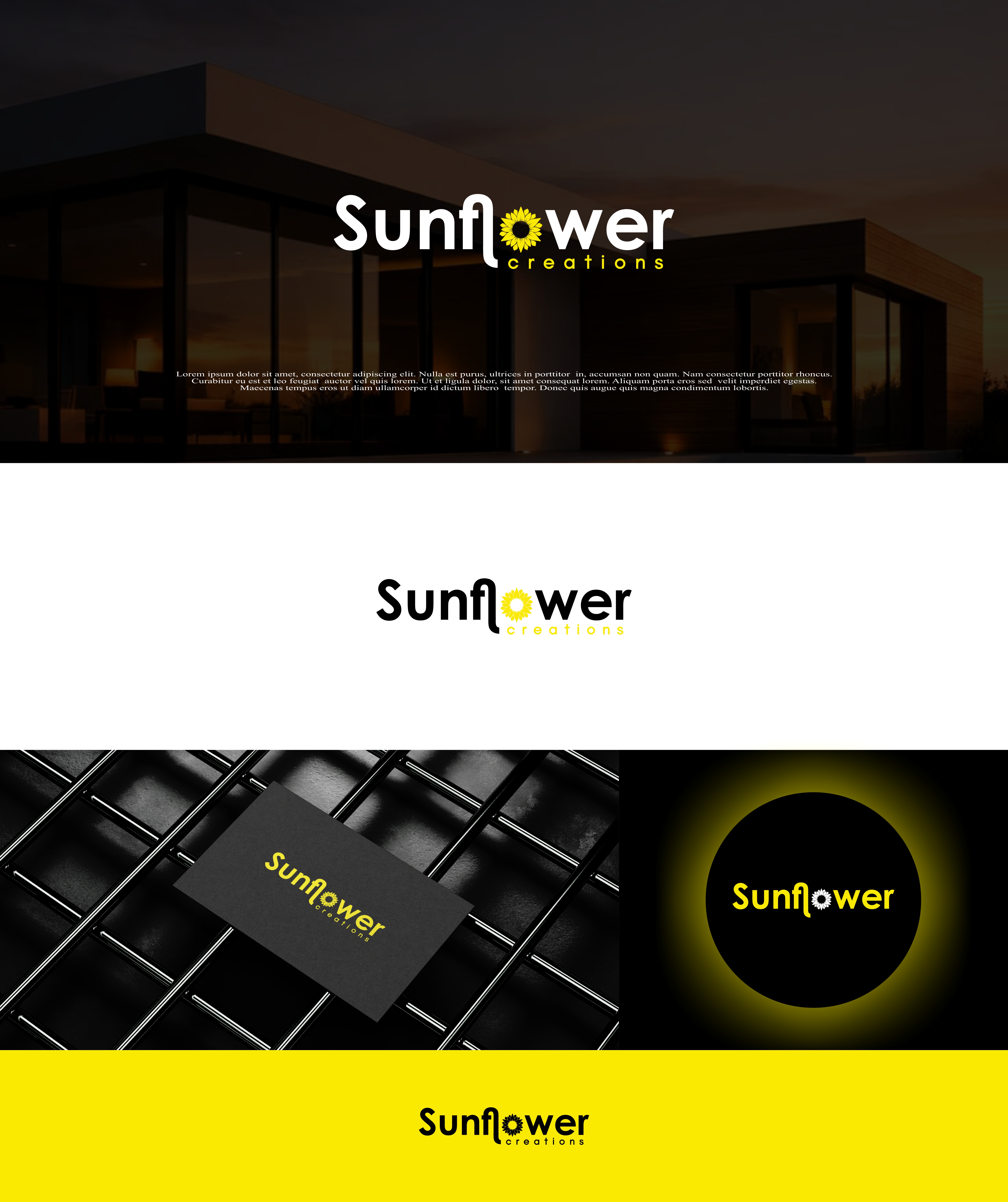 Logo Design by creative dome for Sunflower Creations | Design #37487761