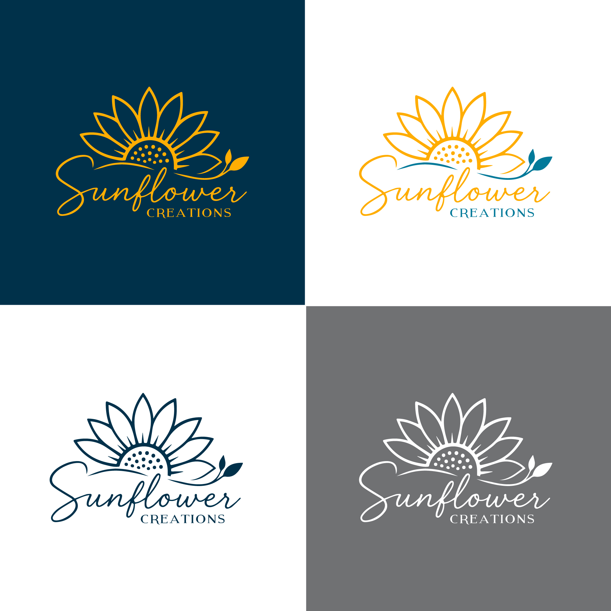 Logo Design by AL-BARAKAH for Sunflower Creations | Design #37472195