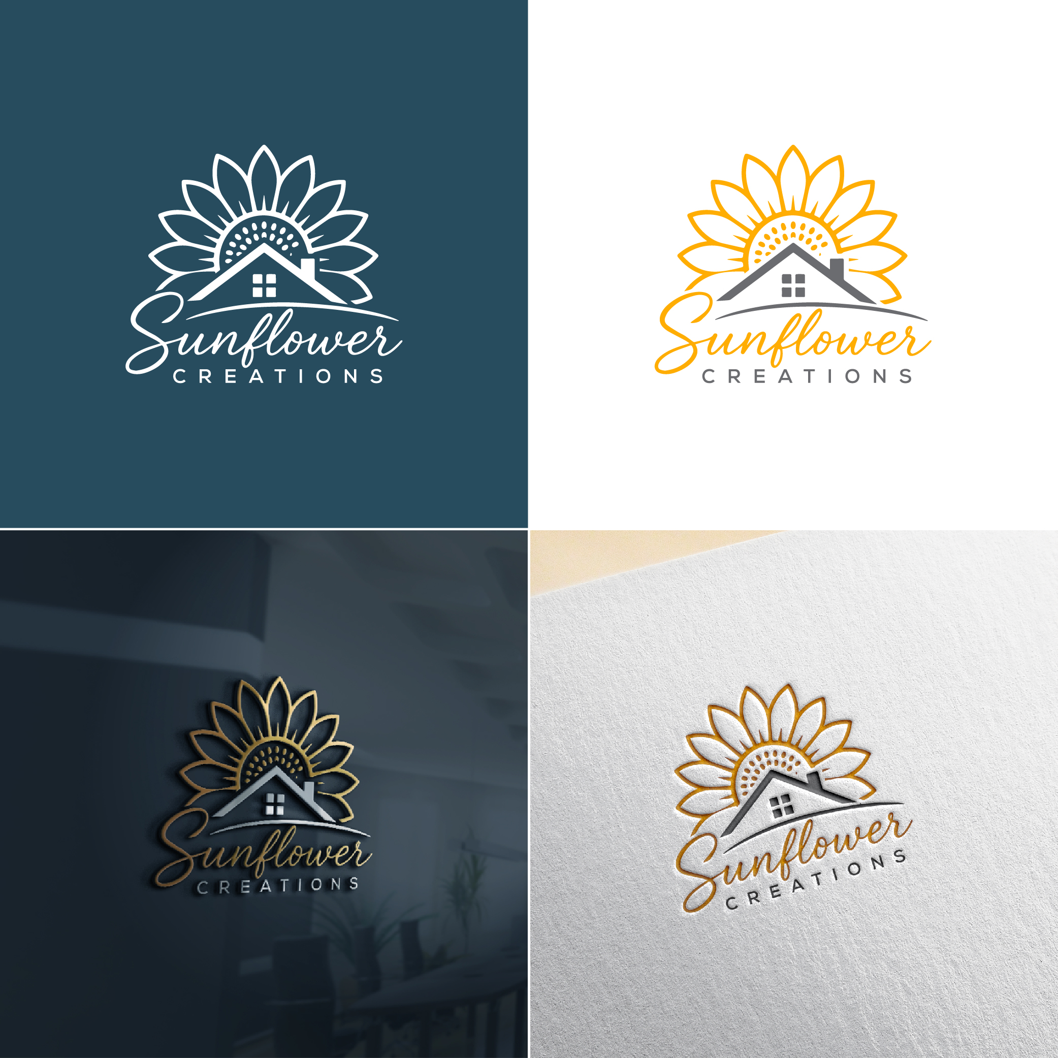 Logo Design by AL-BARAKAH for Sunflower Creations | Design #37472253