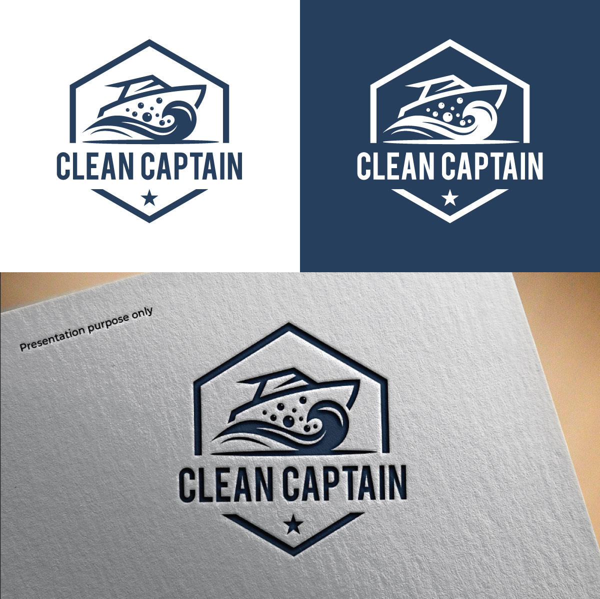 Logo Design by alexdarah for Clean Captain | Design #37487128