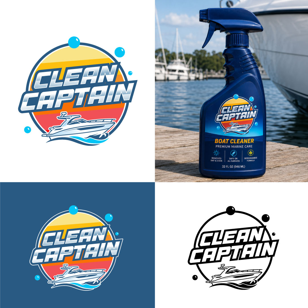 Logo Design by Timefortheweb for Clean Captain | Design #37537568