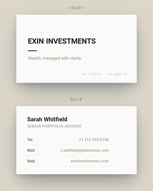 Visitenkarten-Design von Fusionex Studio für dieses Projekt | Design: #37502090