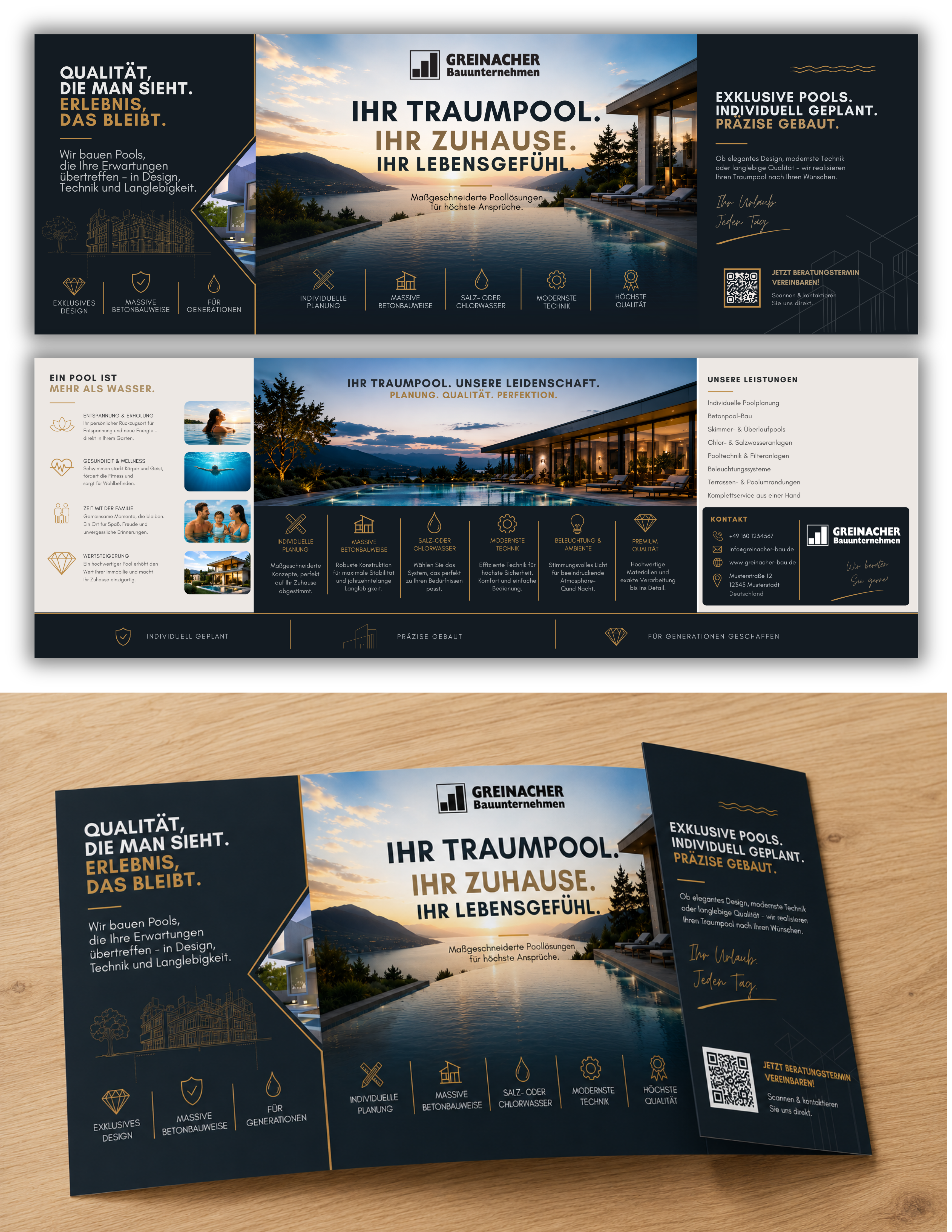 Flyer-Design von Custom A für Greinacher Bau GmbH & Co. KG | Design #37521317