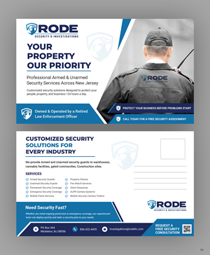 Postcard Design by pb for Rode Investigations & Security LLC | Design: #37511202