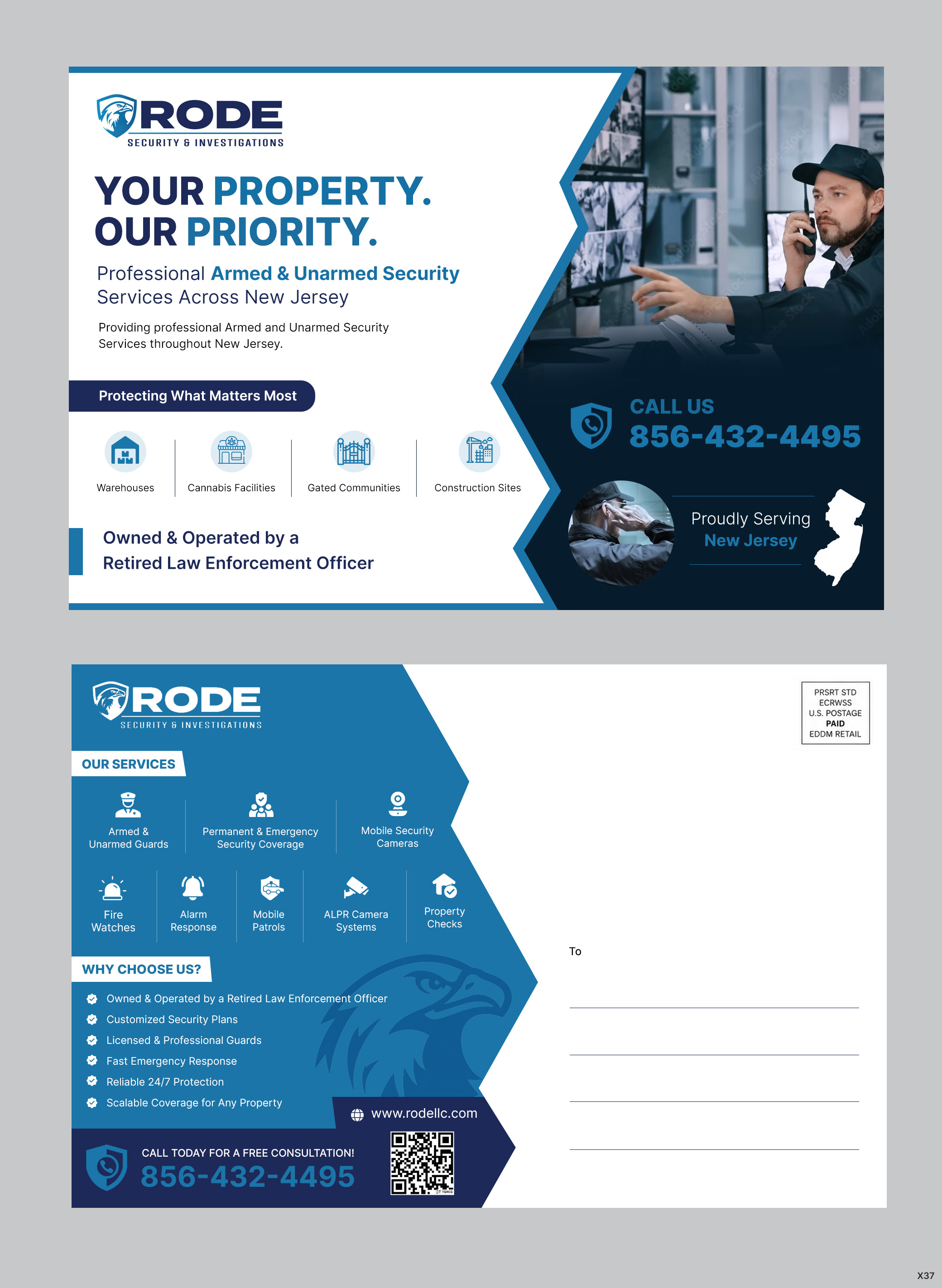 Postcard Design by pb for Rode Investigations & Security LLC | Design #37511203