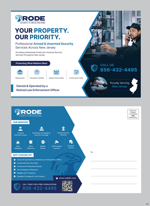 Postcard Design by pb for Rode Investigations & Security LLC | Design: #37511203