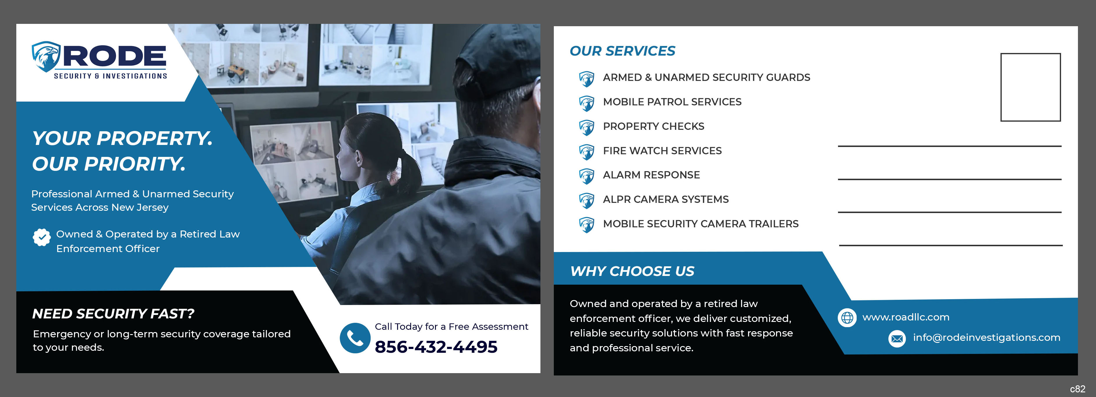 Postcard Design by pb for Rode Investigations & Security LLC | Design #37511205