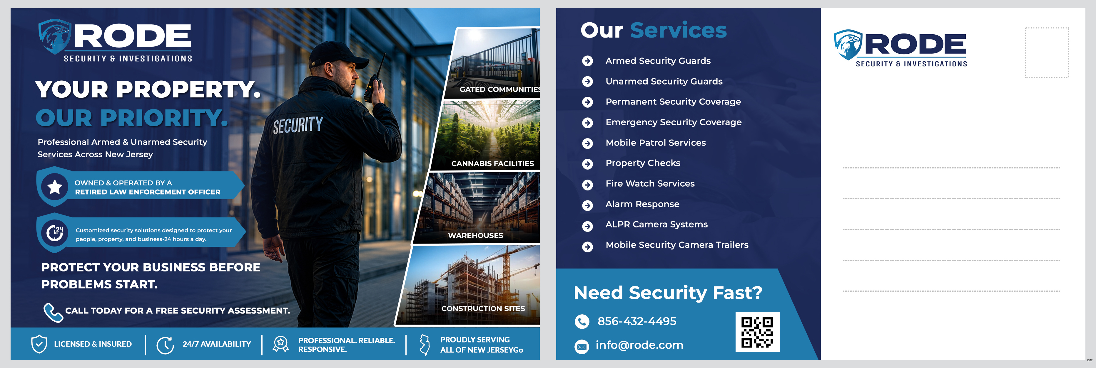 Postcard Design by pb for Rode Investigations & Security LLC | Design #37511214