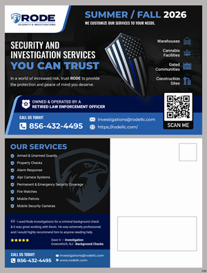 Postcard Design by pb for Rode Investigations & Security LLC | Design: #37511216