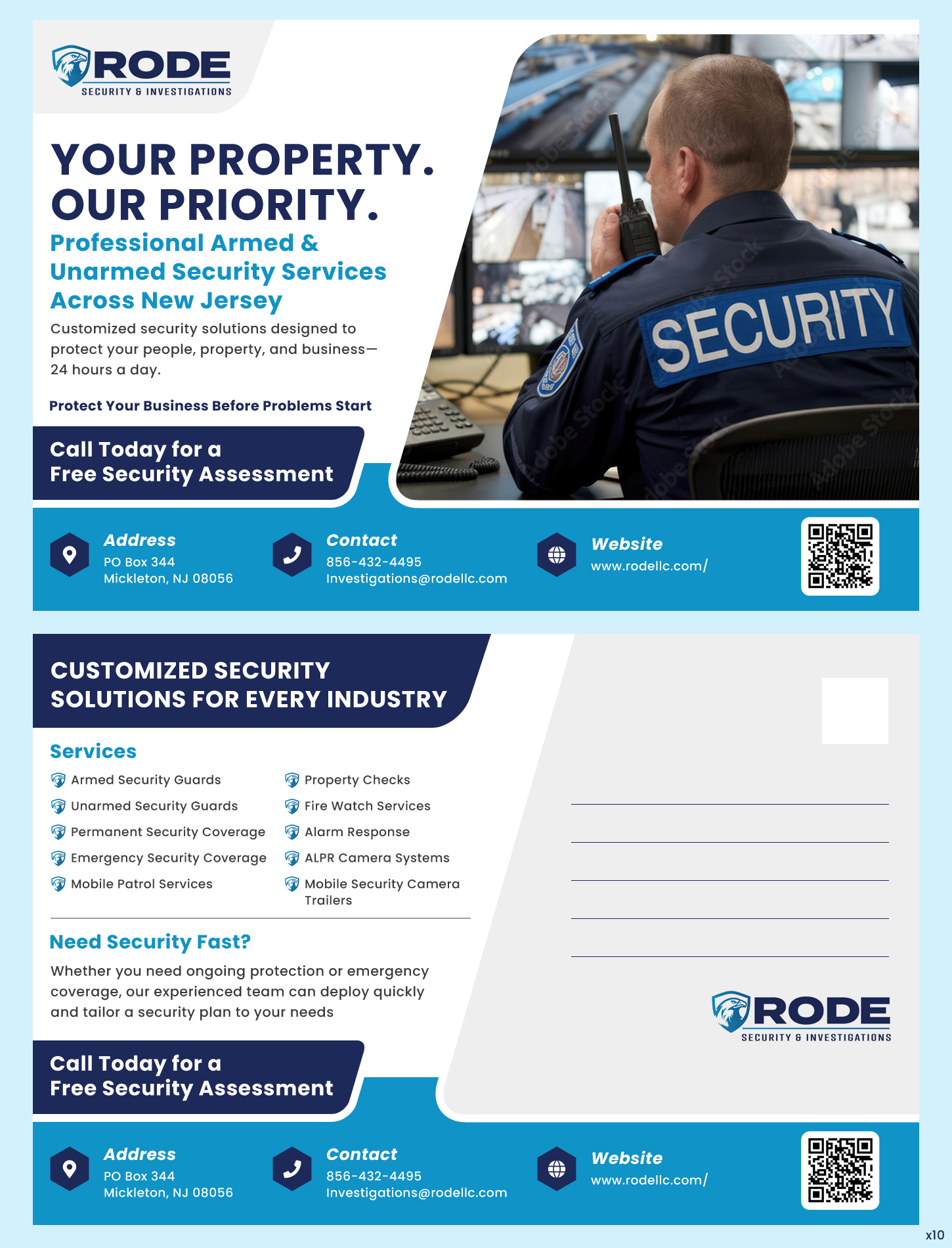 Postcard Design by pb for Rode Investigations & Security LLC | Design #37511220