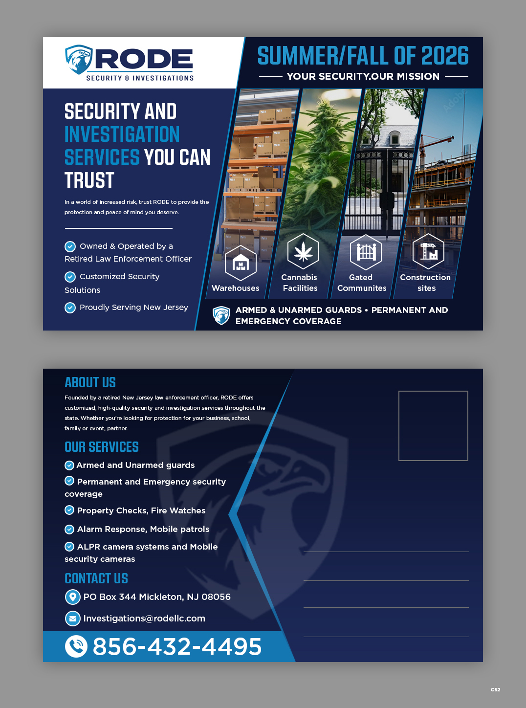 Postcard Design by pb for Rode Investigations & Security LLC | Design #37511221