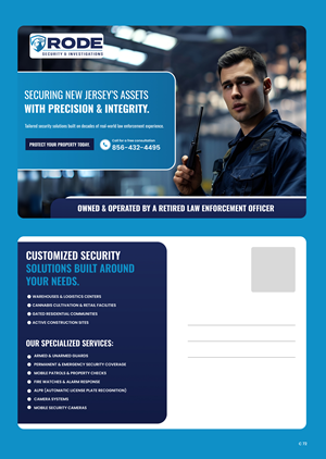 Postcard Design by pb for Rode Investigations & Security LLC | Design: #37511222
