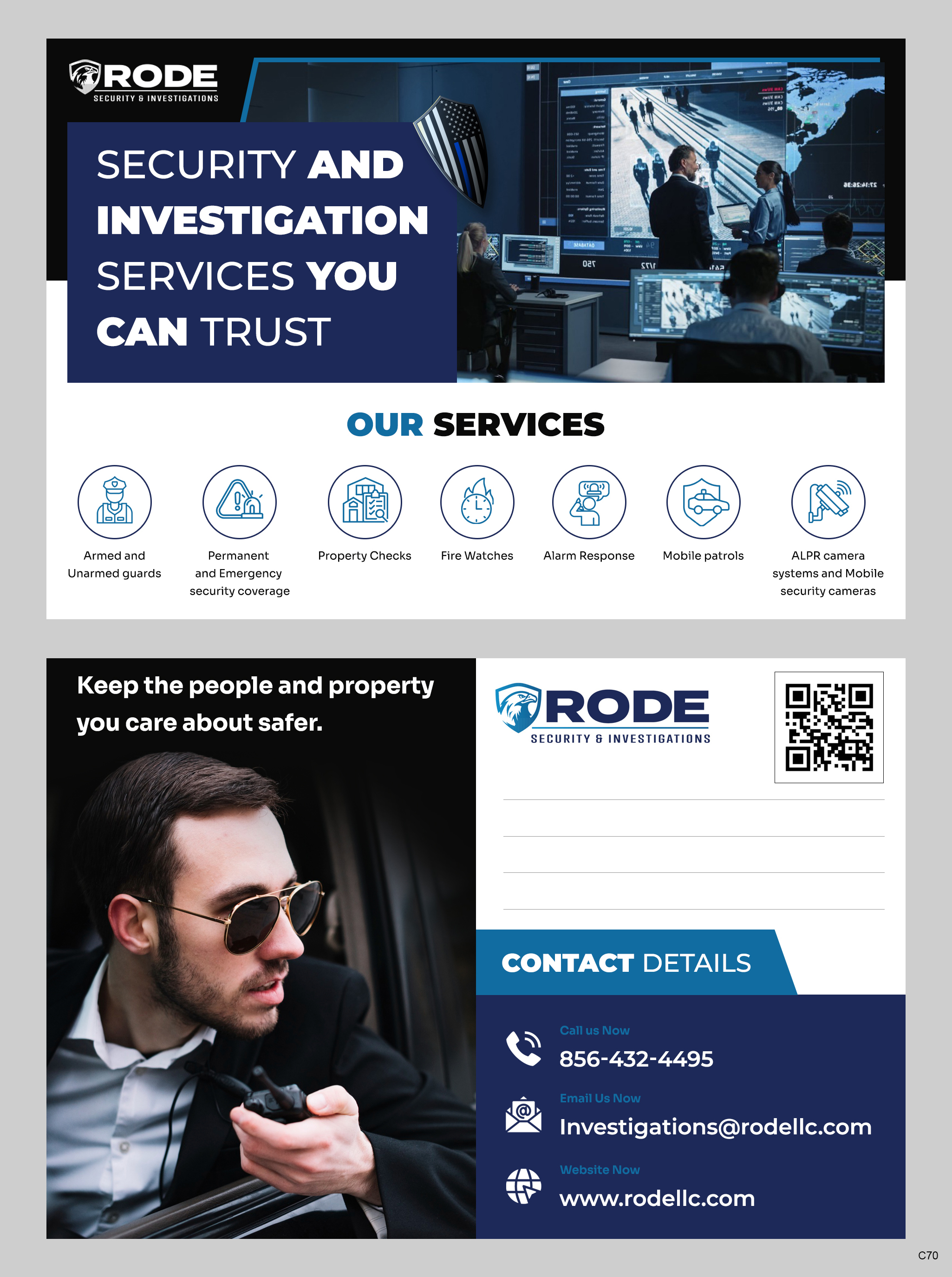 Postcard Design by pb for Rode Investigations & Security LLC | Design #37511224