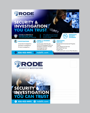 Postcard Design by nng for Rode Investigations & Security LLC | Design #37509278