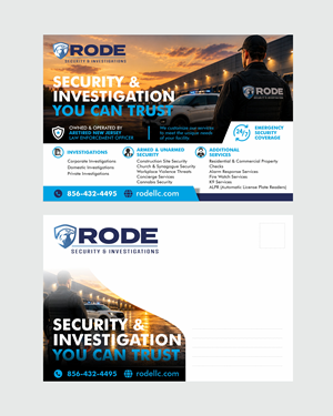 Postcard Design by nng for Rode Investigations & Security LLC | Design: #37509376