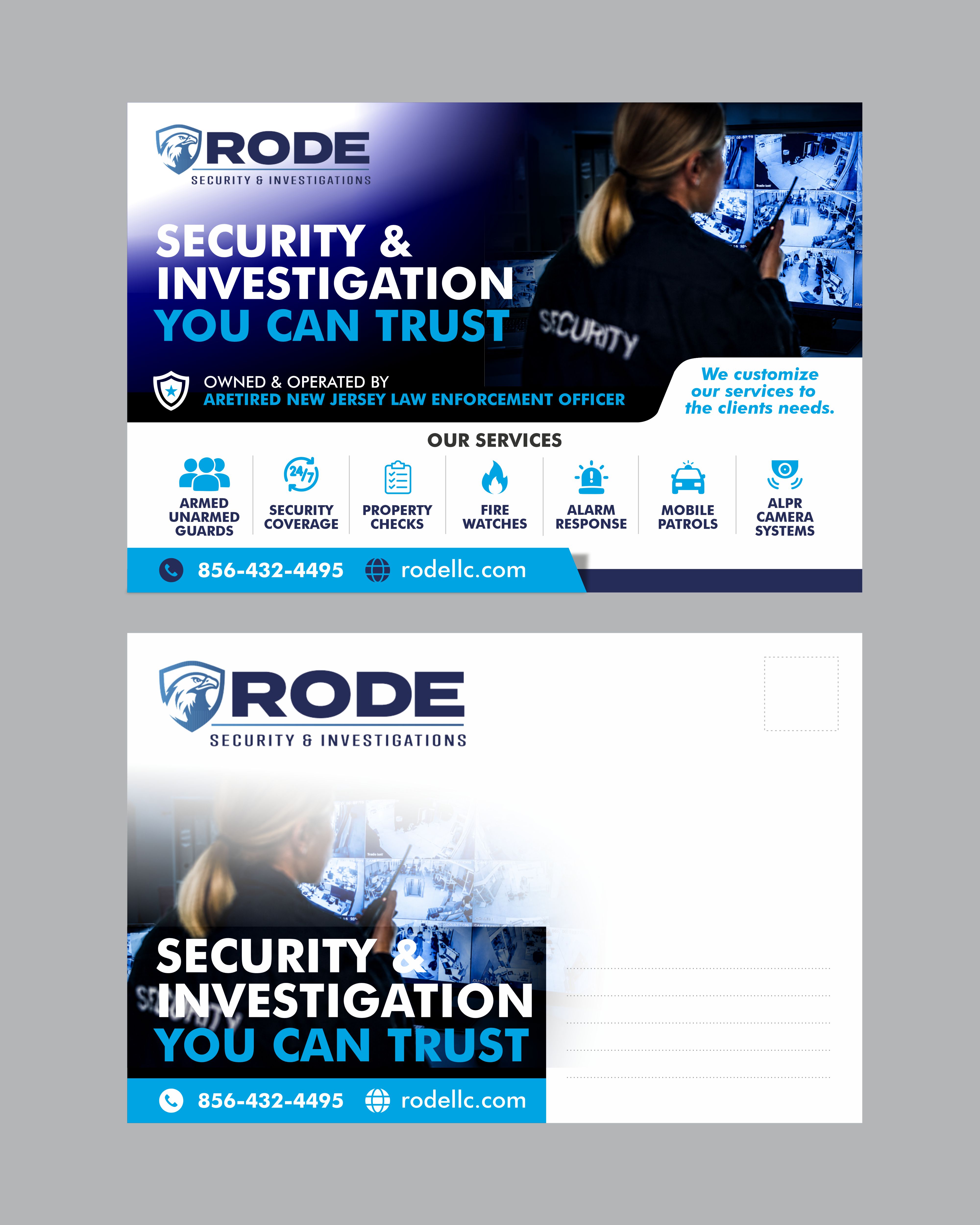 Postcard Design by nng for Rode Investigations & Security LLC | Design #37511003