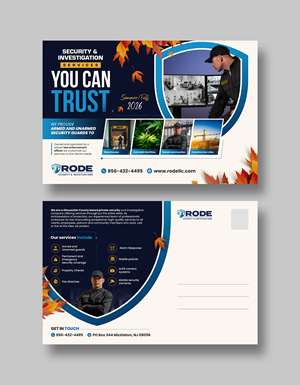 Postcard Design by debdesign for Rode Investigations & Security LLC | Design: #37509163