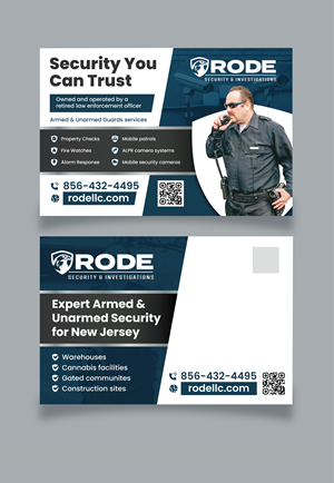 Postcard Design by saurov for Rode Investigations & Security LLC | Design: #37510727