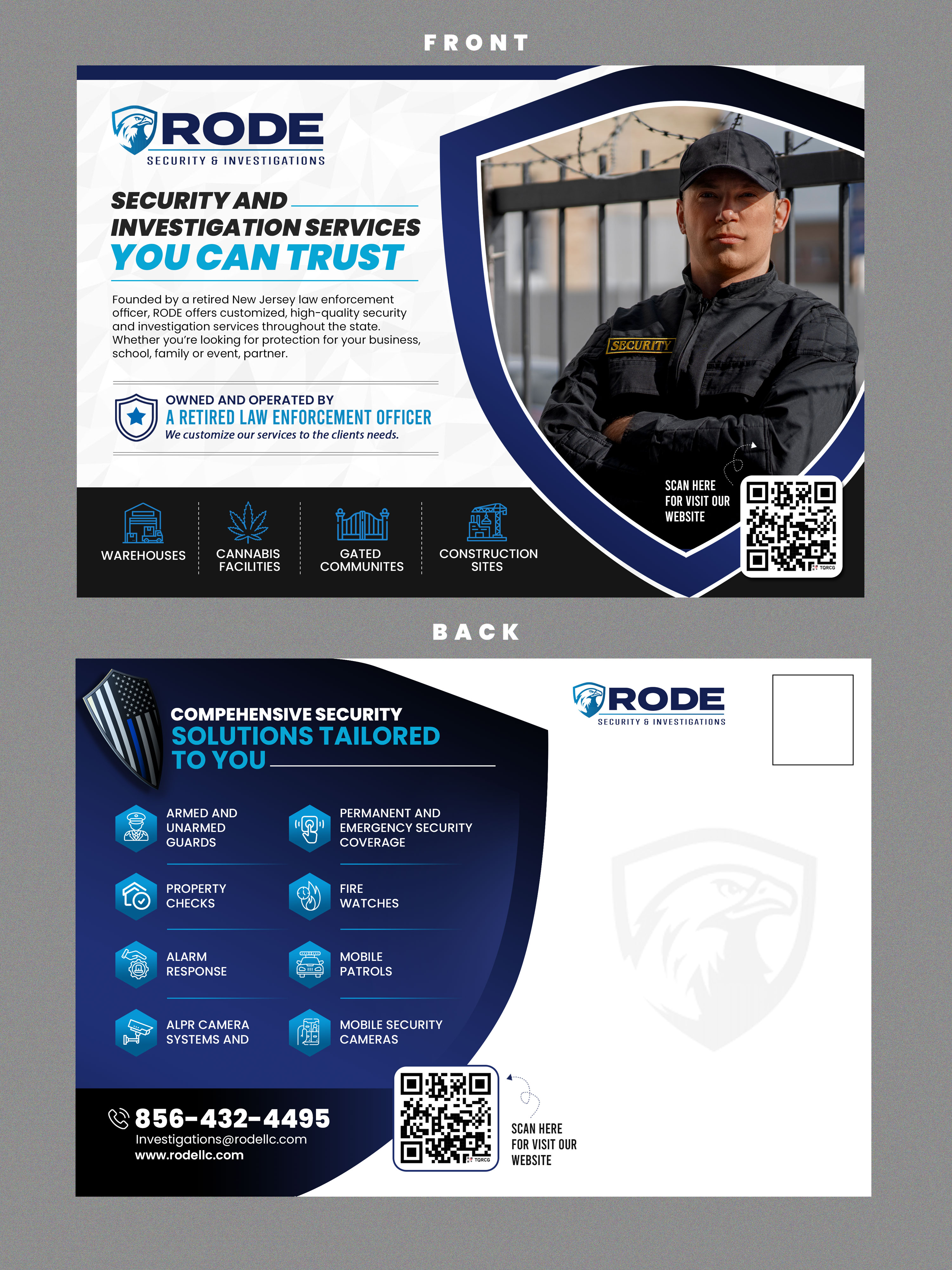 Postcard Design by Stan$oul for Rode Investigations & Security LLC | Design #37508861