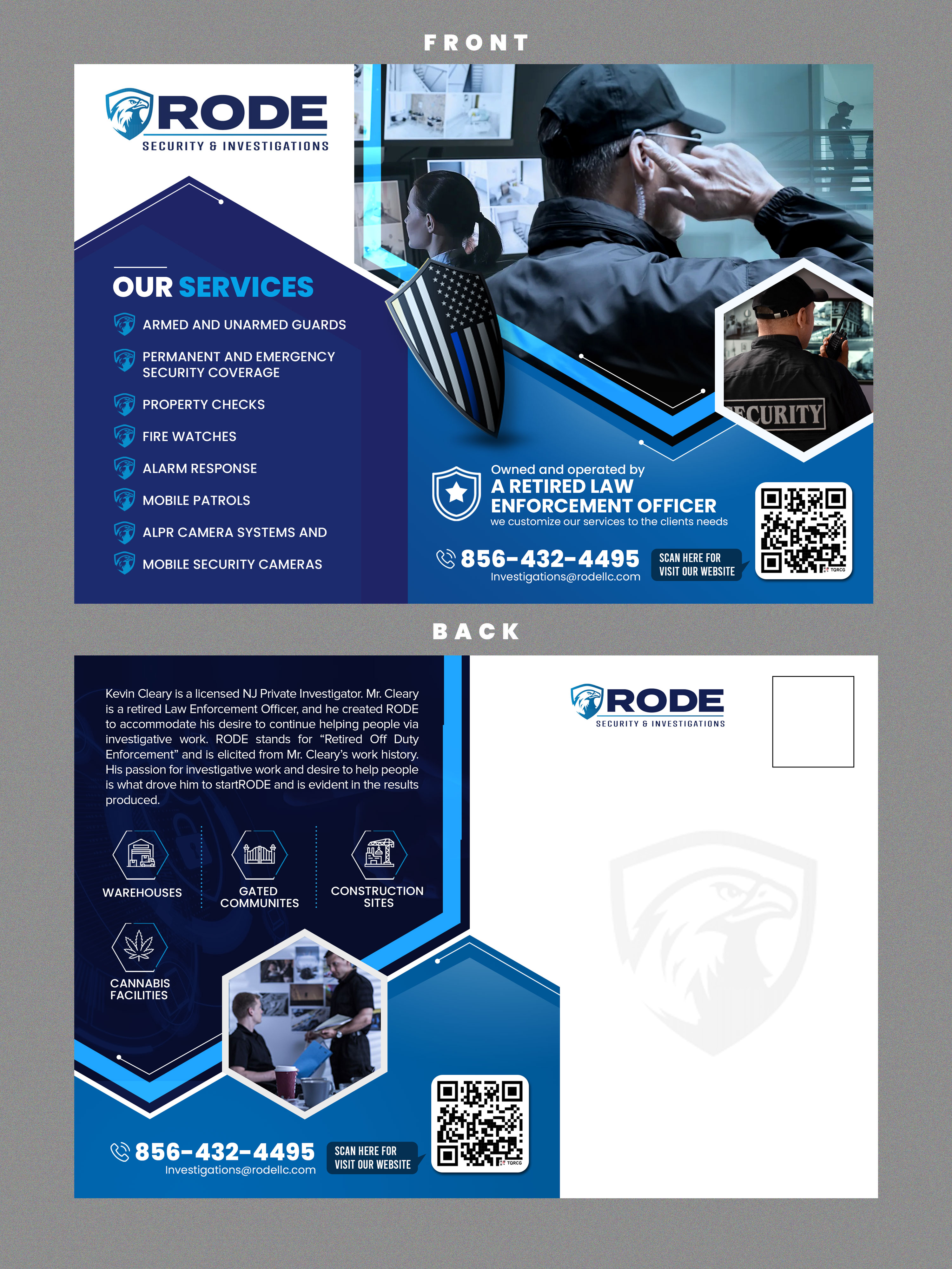 Postcard Design by Stan$oul for Rode Investigations & Security LLC | Design #37509316