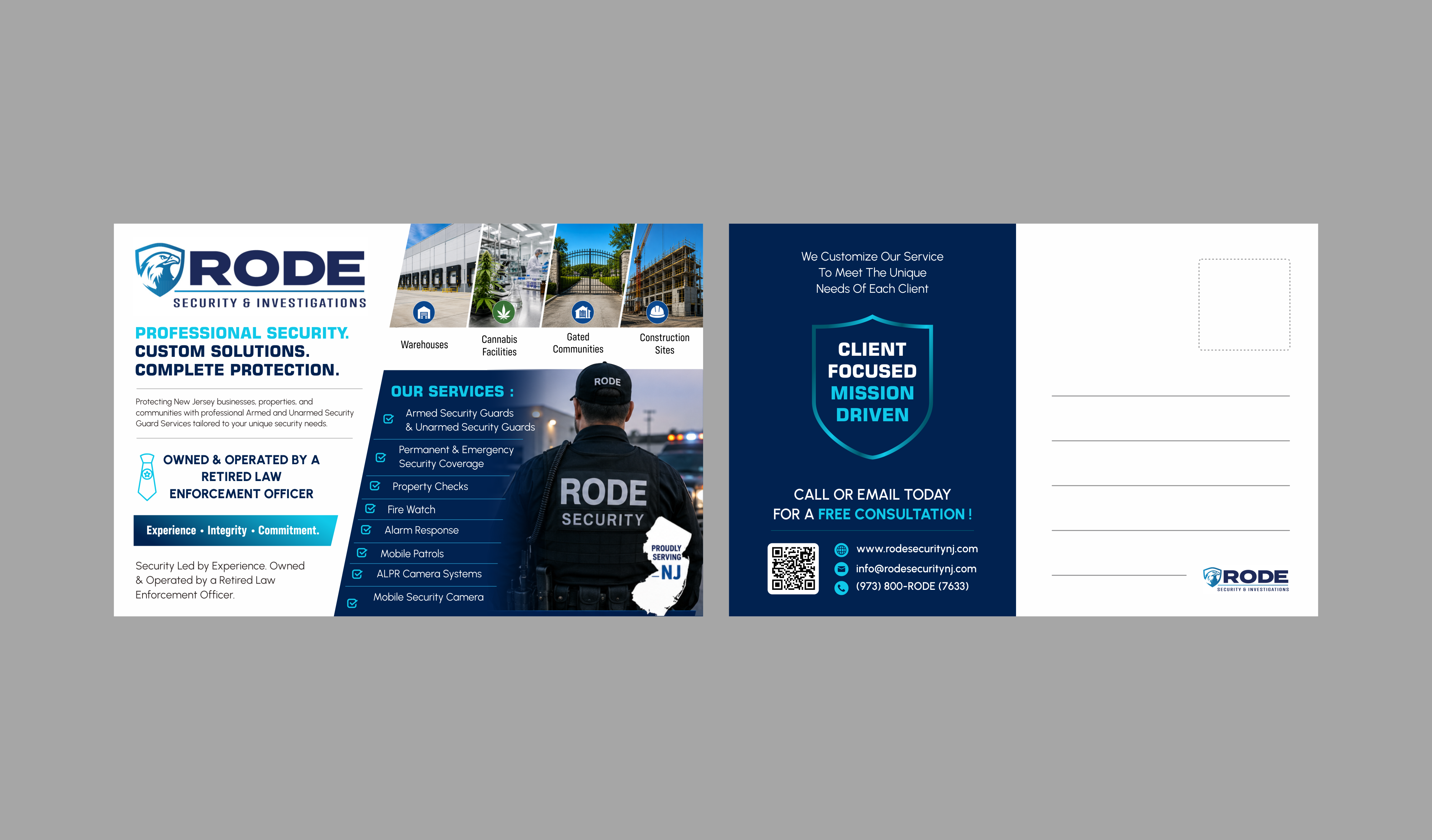 Postcard Design by yusmoker for Rode Investigations & Security LLC | Design #37511384