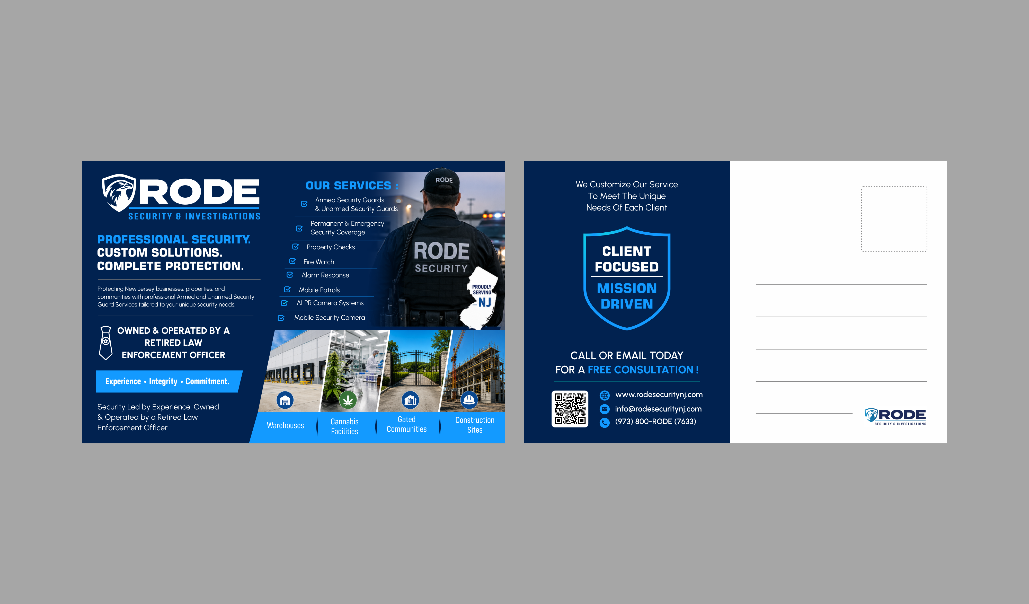 Postcard Design by yusmoker for Rode Investigations & Security LLC | Design #37511436