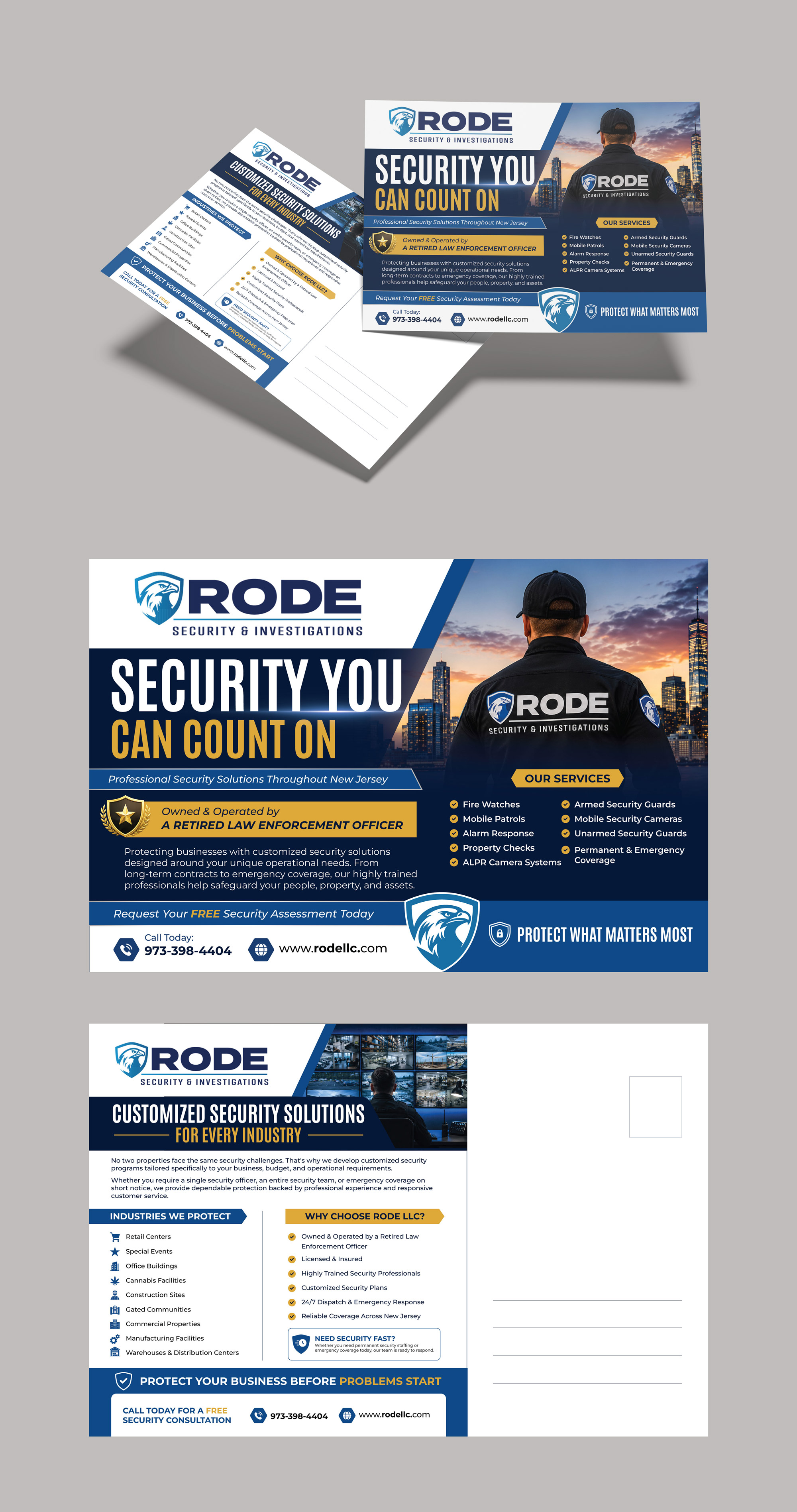 Postcard Design by vcreatived for Rode Investigations & Security LLC | Design #37510454