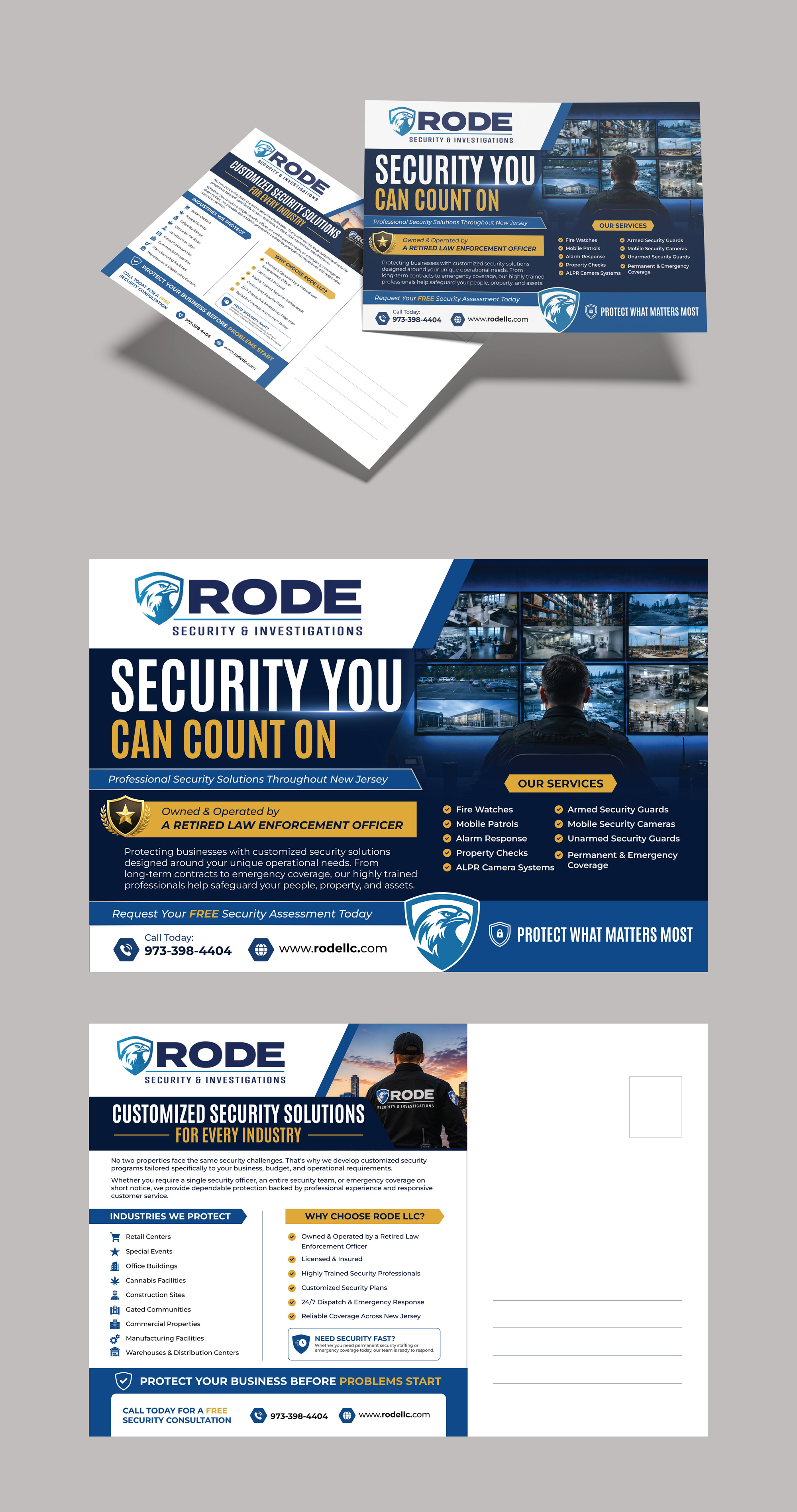 Postcard Design by vcreatived for Rode Investigations & Security LLC | Design #37510455