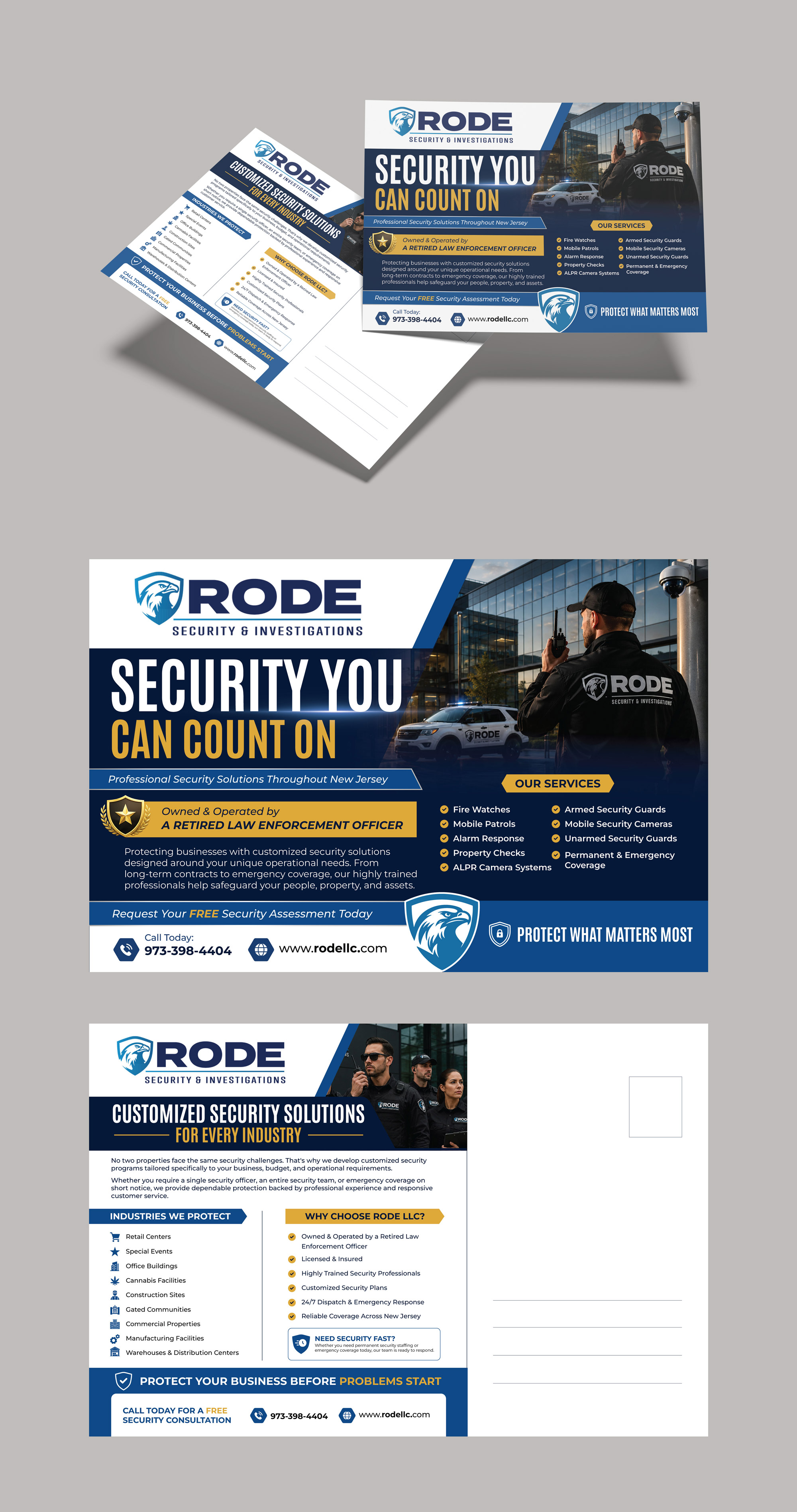Postcard Design by vcreatived for Rode Investigations & Security LLC | Design: #37510456