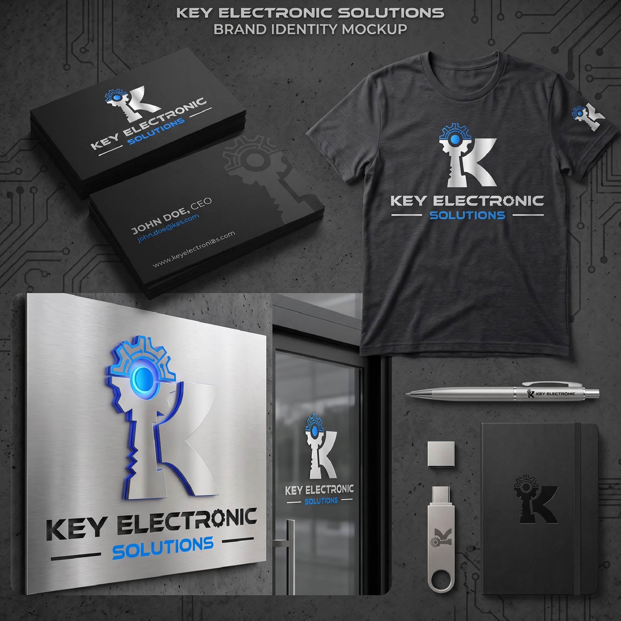Logo Design by MdJahangirAlam00 for Key Electronic Solutions, LLC | Design #37536675
